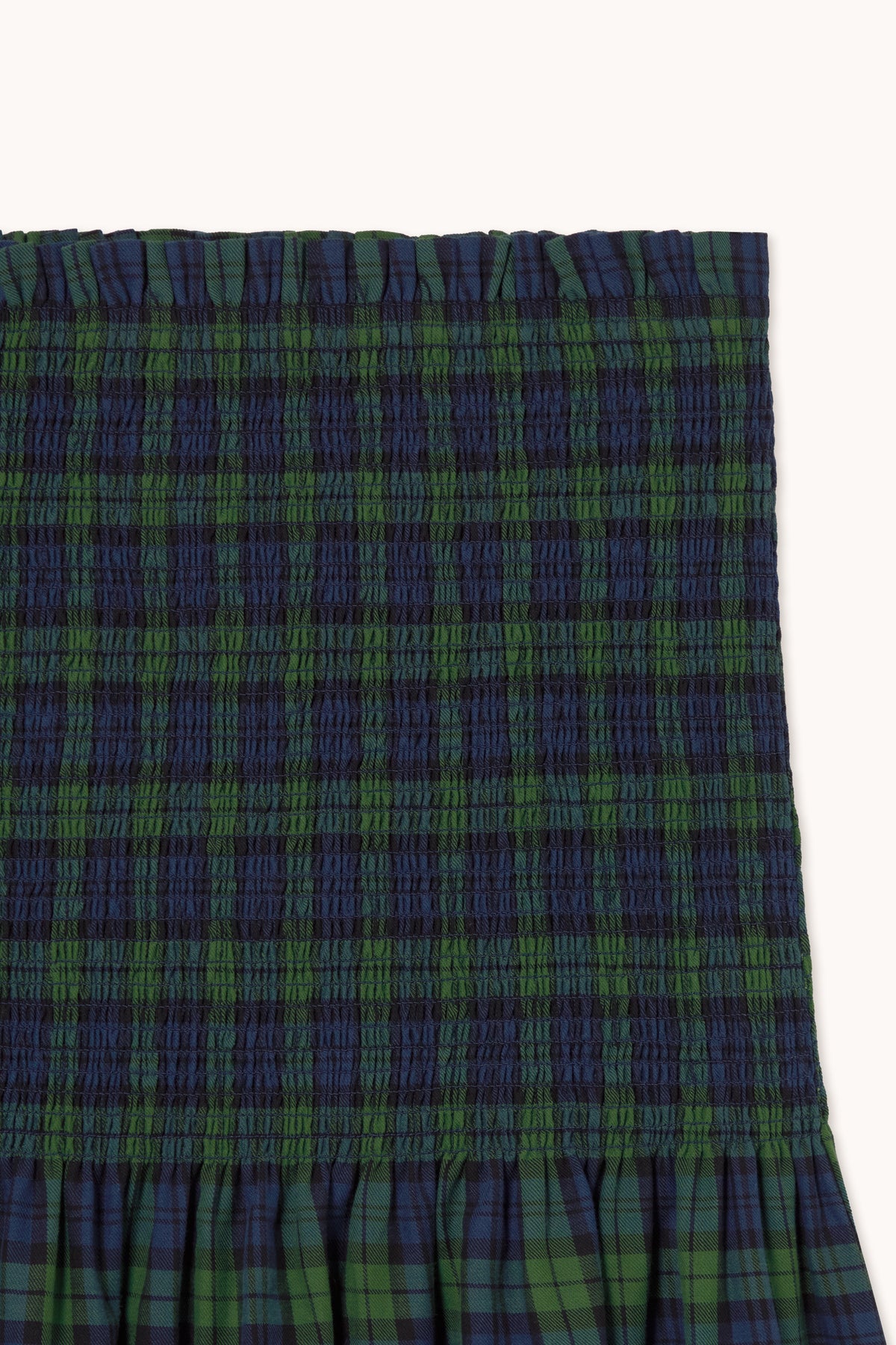 GREEN CHECK SMOCK SKIRT