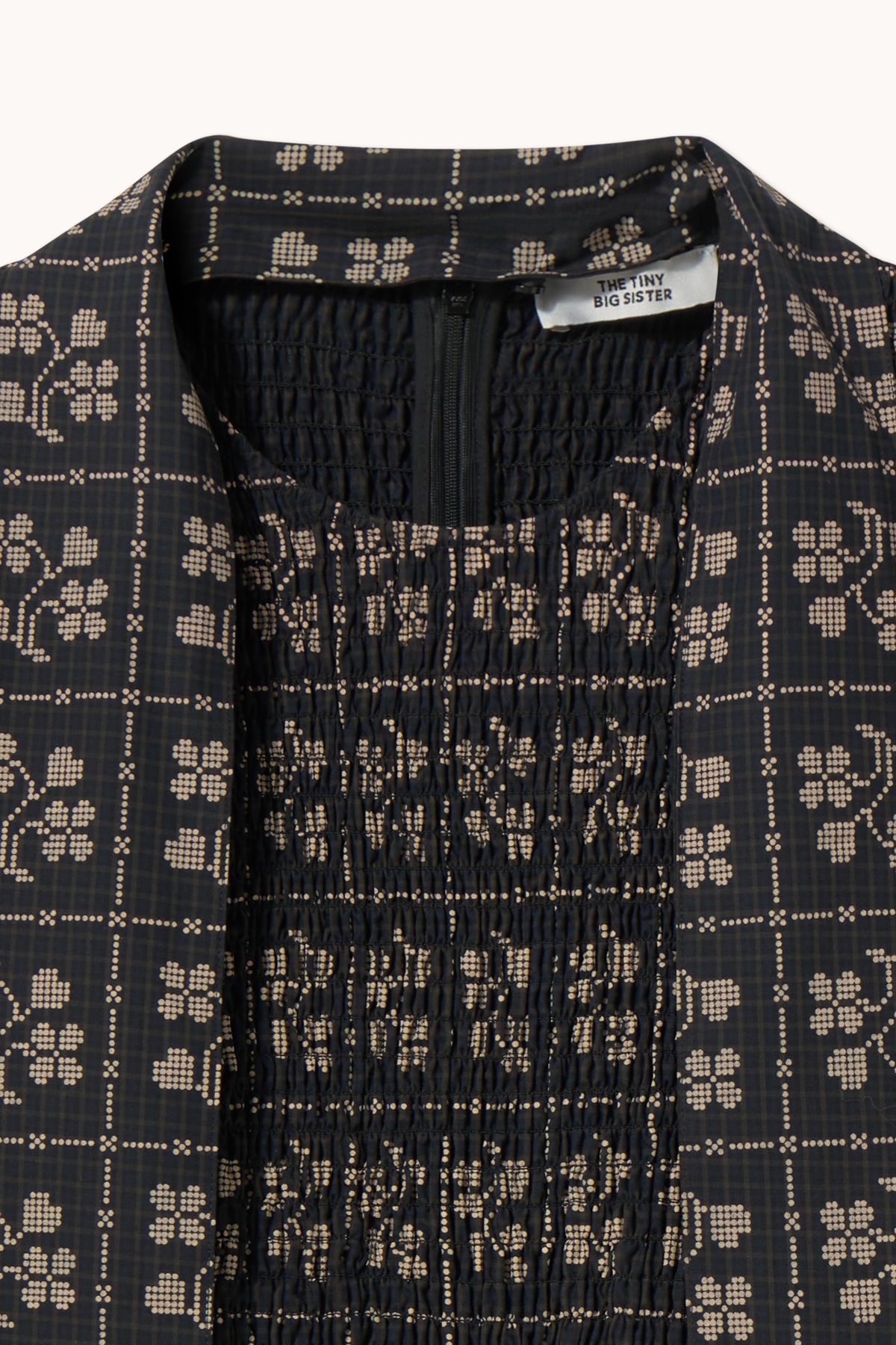DOTS FLOWERS SMOCK DRESS