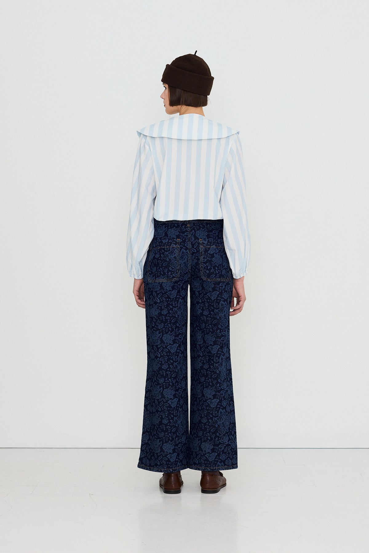 BLOUSE À DOUBLE BOUTONNAGE À RAYURES