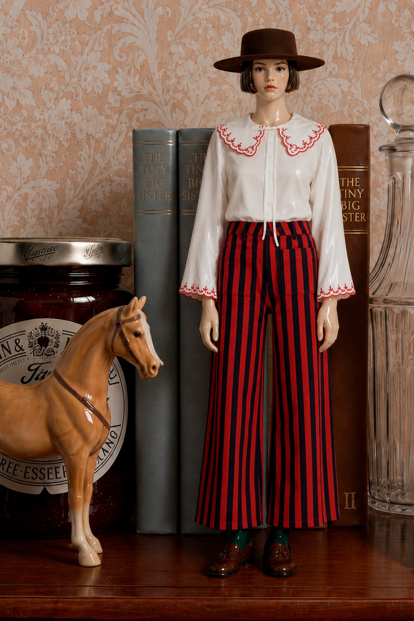EMBROIDERED NECK SHIRT