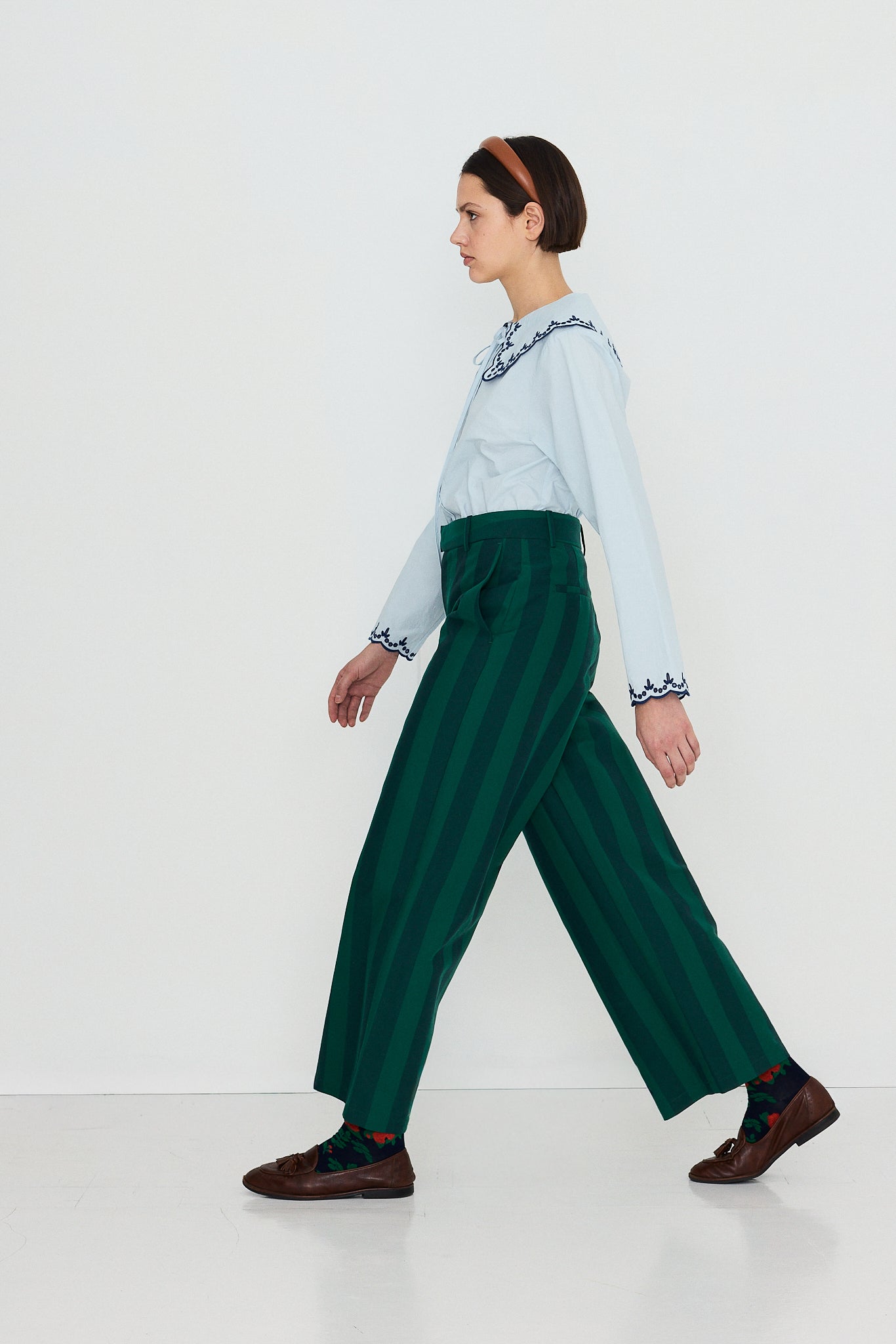 EMBROIDERED NECK SHIRT