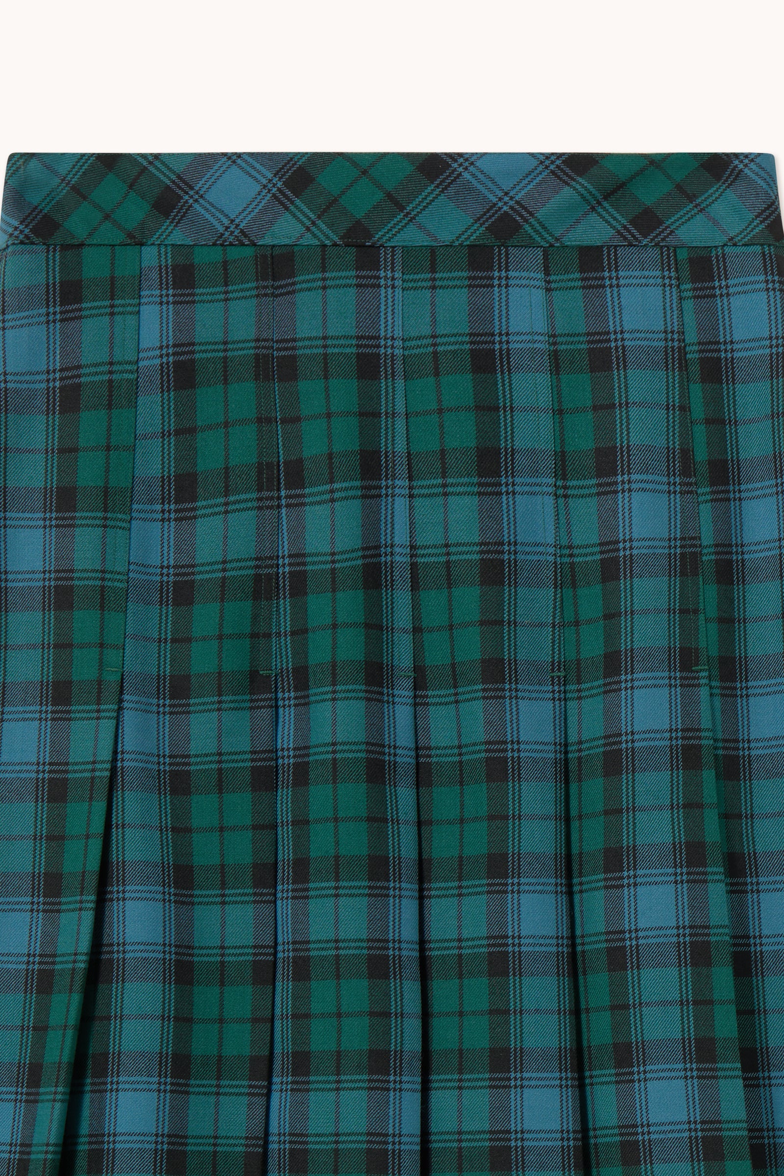 CHECK PLEATED SKIRT