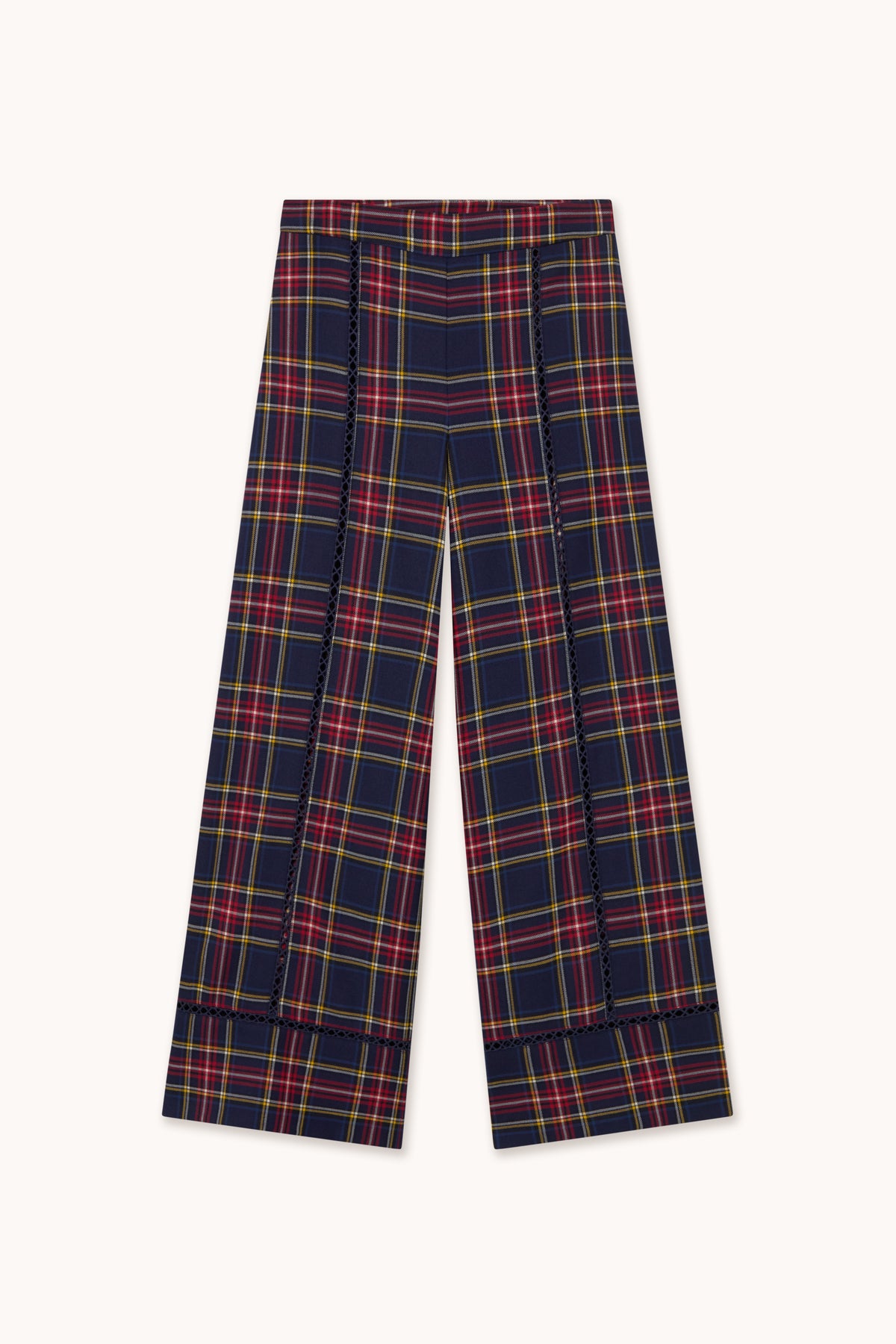 CHECK WIDE PANTS
