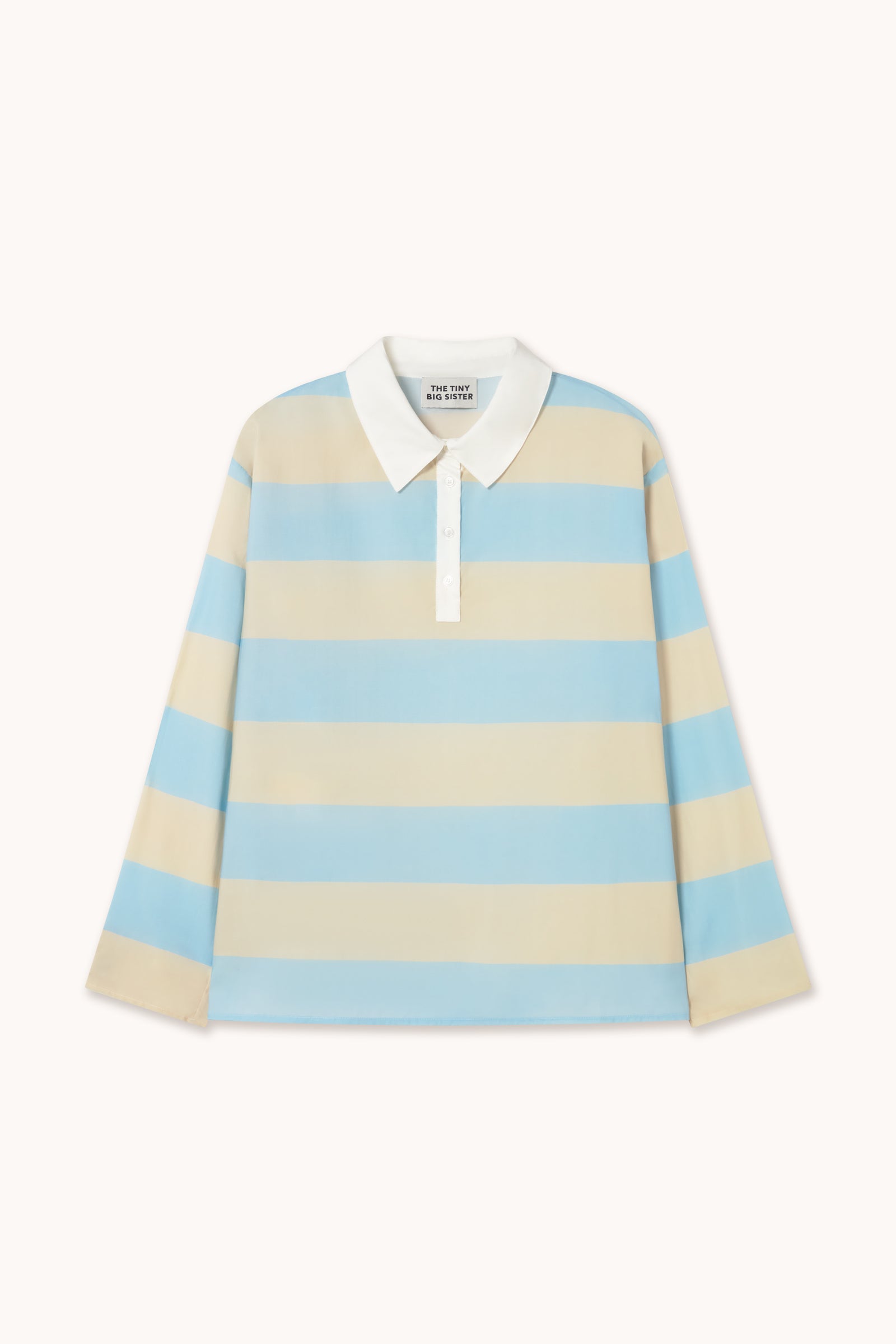 BLUSA DE RAYAS CON CUELLO POLO