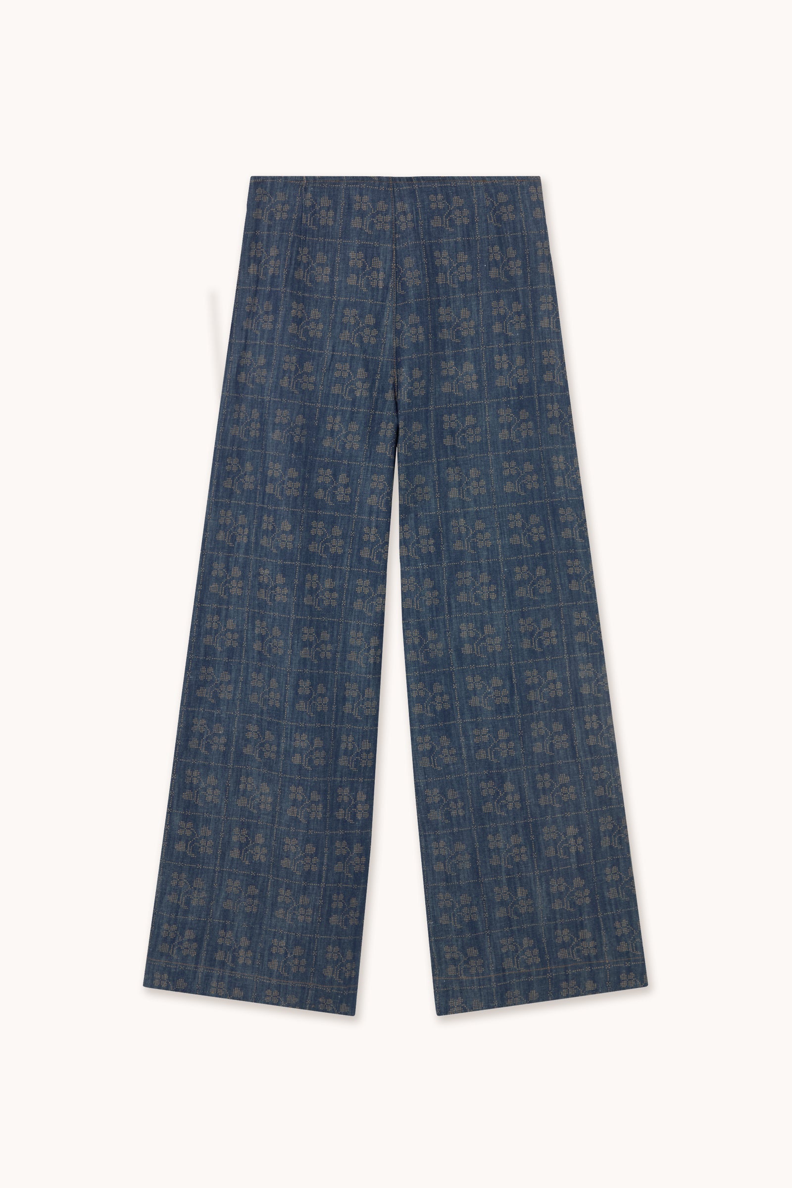 HOSE WEIT GESCHNITTEN DOTS FLOWERS