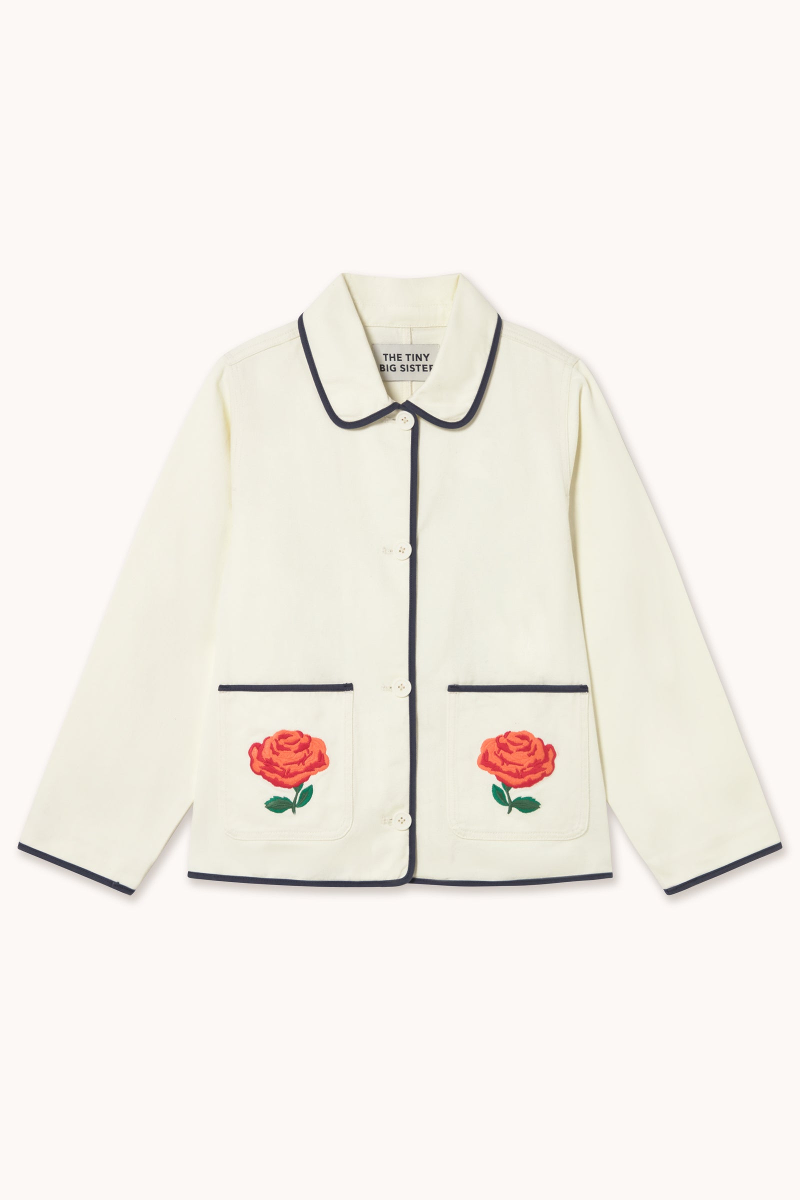 ROSE EMBROIDERY DENIM JACKET