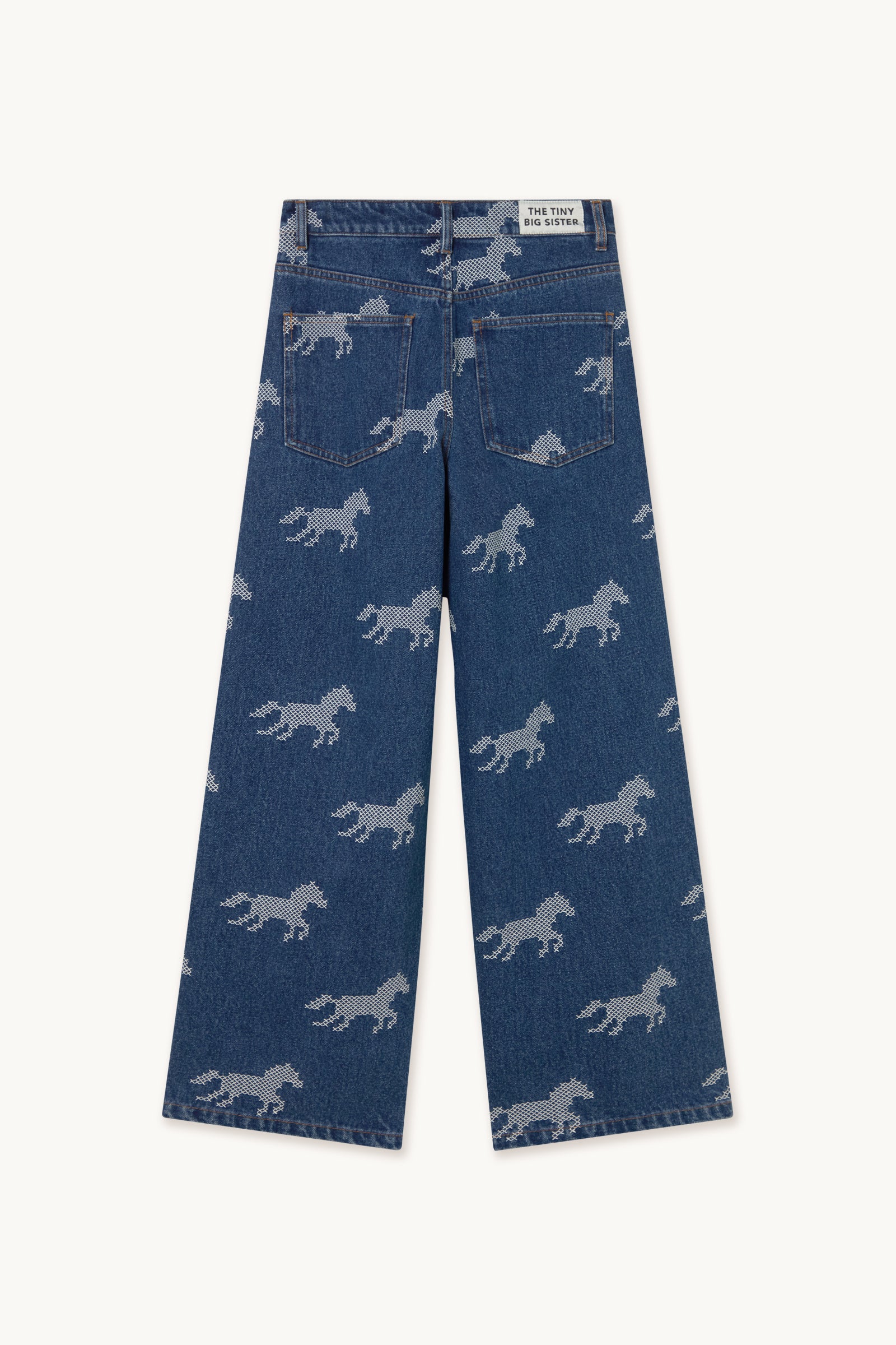 HORSES EMBROIDERY BERTA LONG JEANS