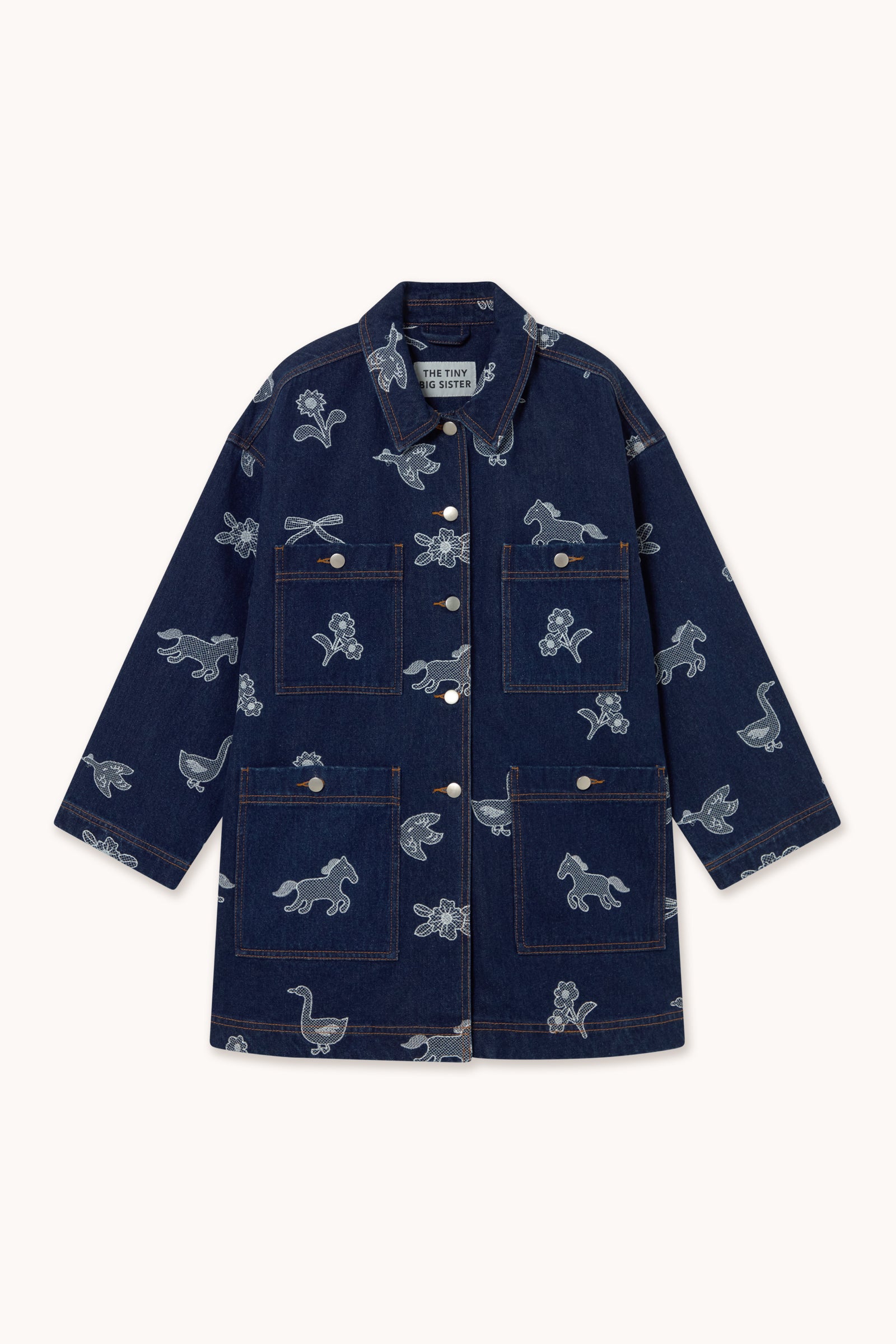 EMBROIDERED DENIM COAT