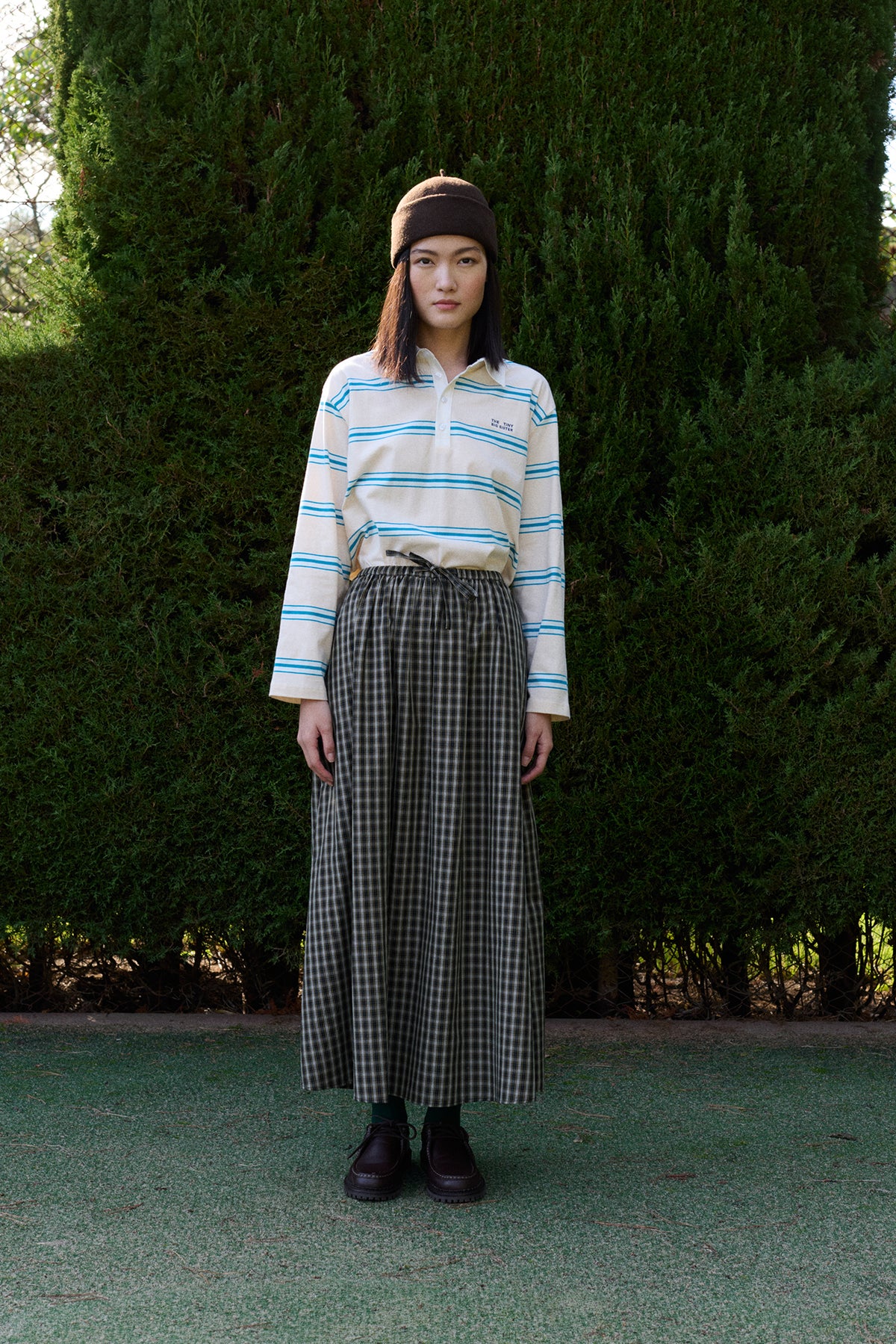 STRIPED POLO TEE