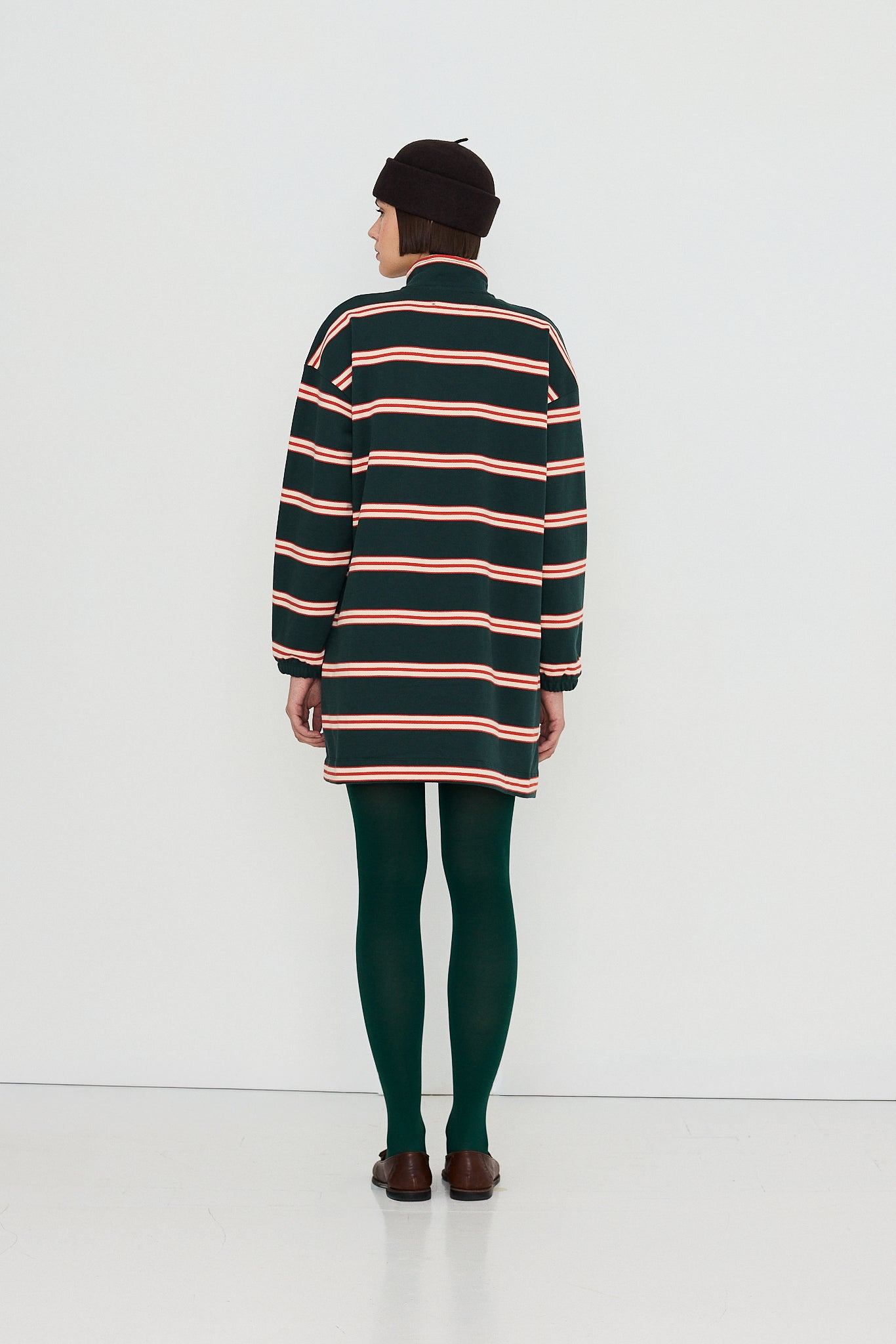 KLEID KURZ GESTREIFT