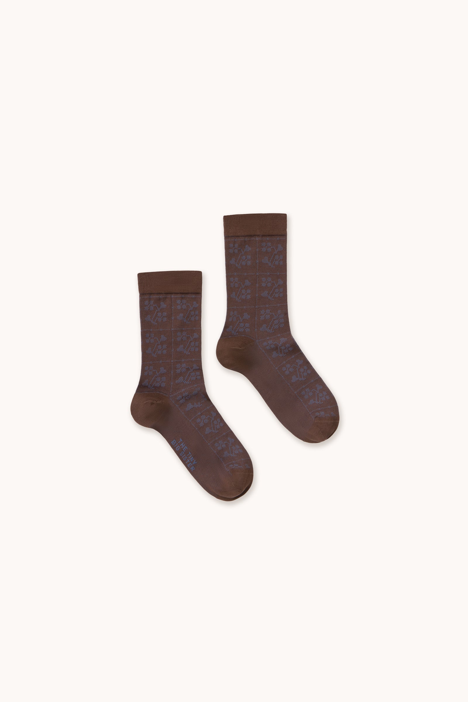 MITTELLANGE SOCKEN DOTS FLOWERS