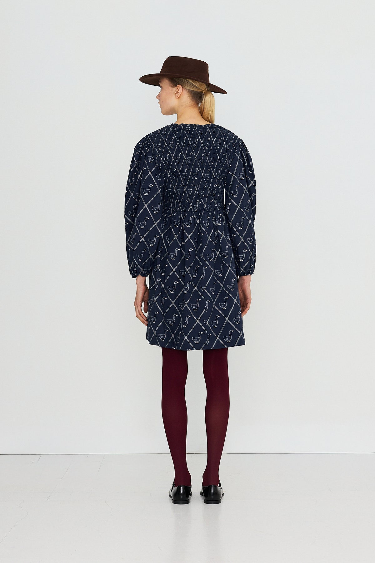 GEESE PUFF SLEEVES DRESS