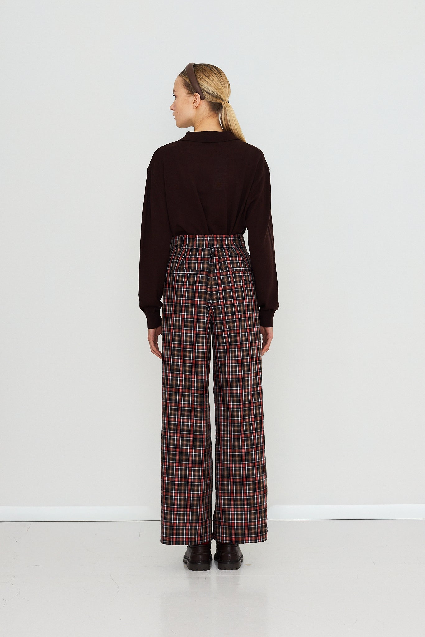 HOSE PLISSIERT CHECK