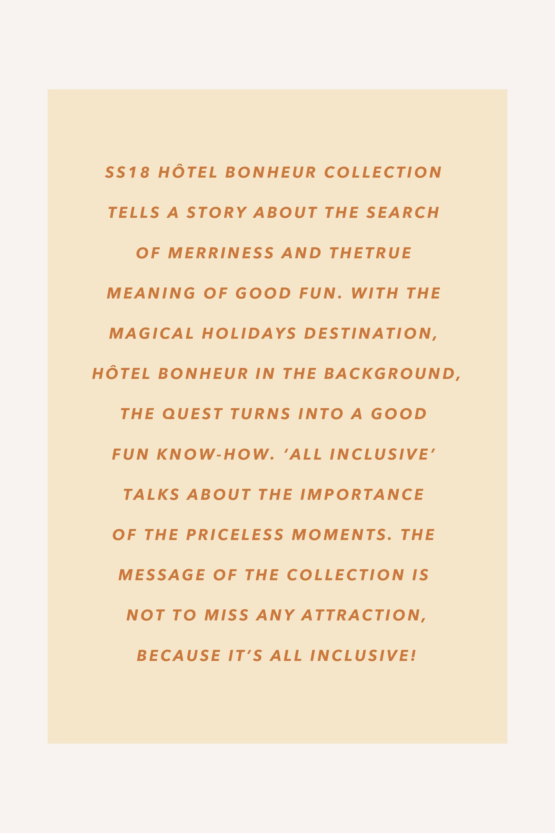SS18 ALL INCLUSIVE Poster