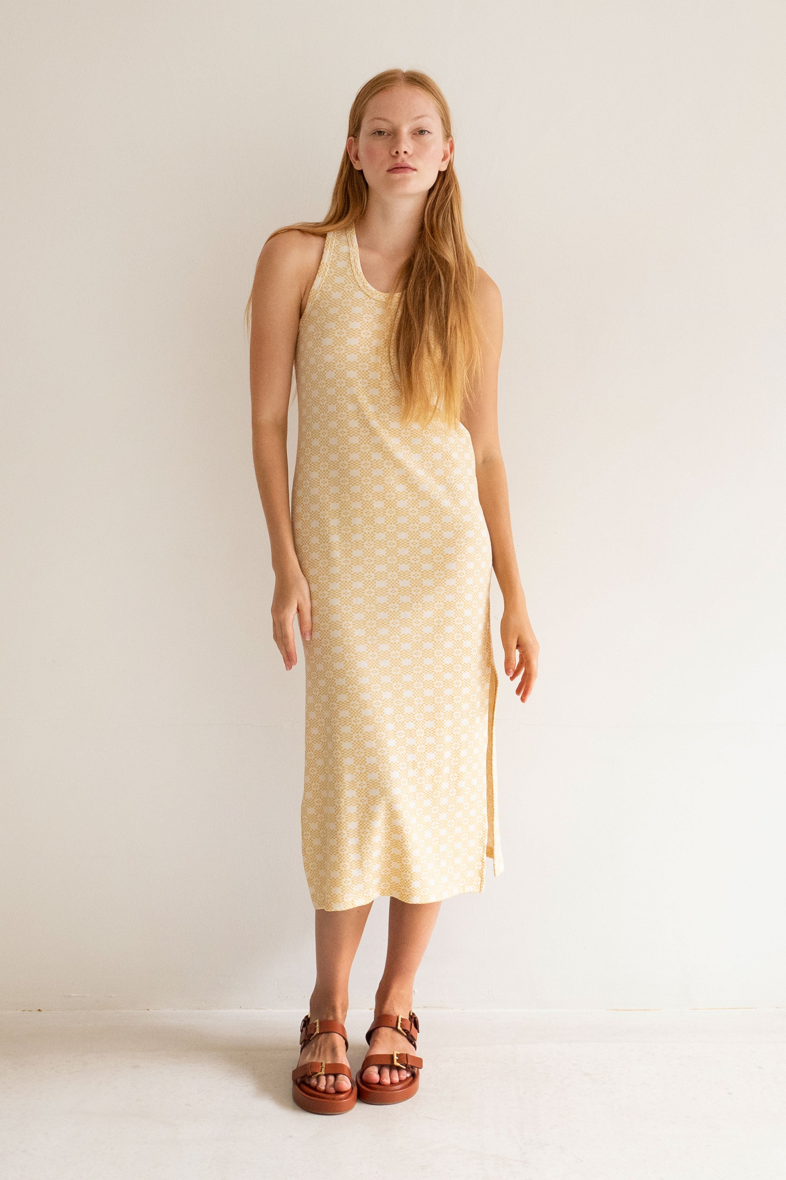 “GEOMETRIC” TANK MIDI DRESS