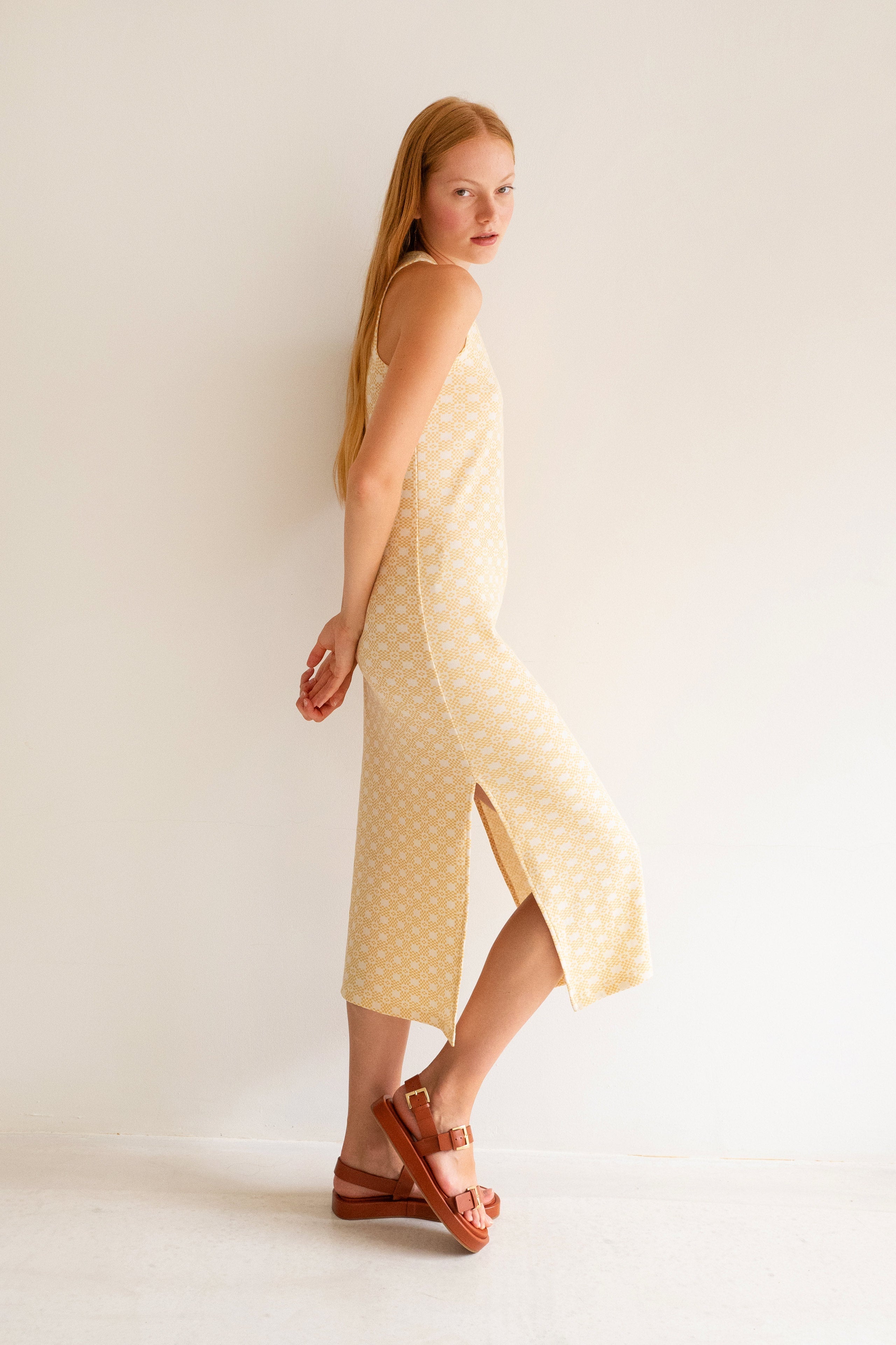 “GEOMETRIC” TANK MIDI DRESS