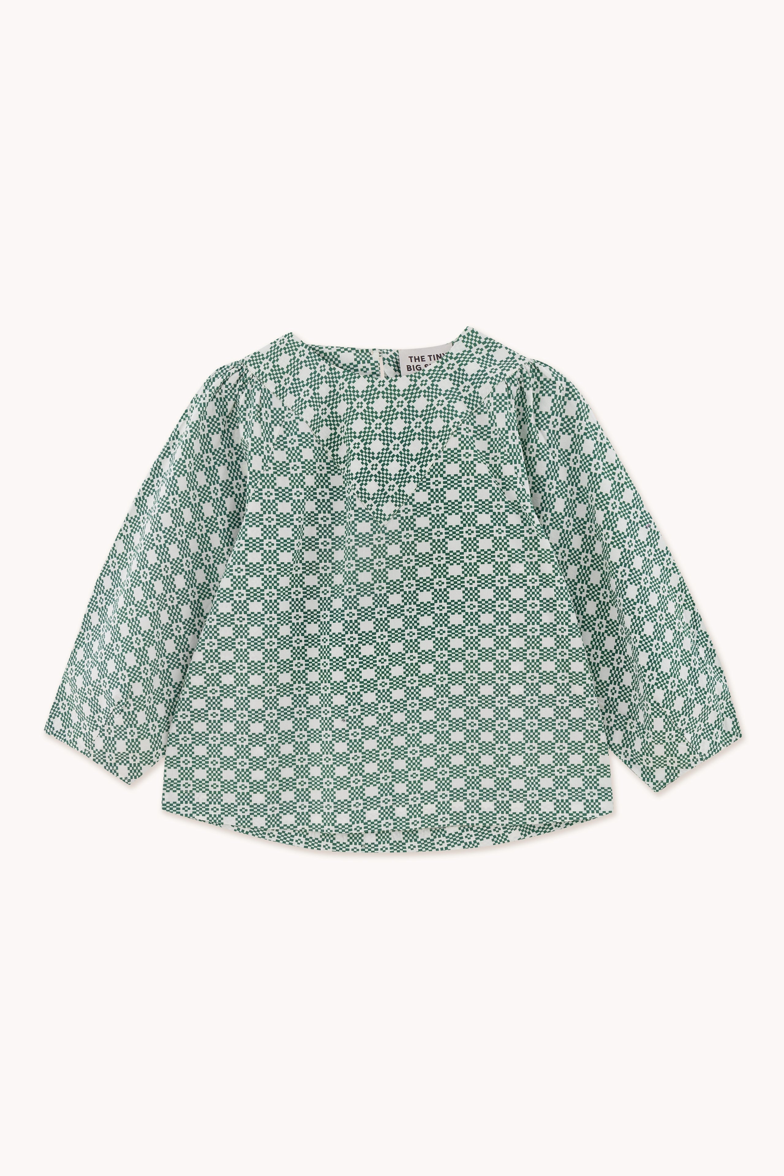 GEOMETRIC YOKE BLOUSE