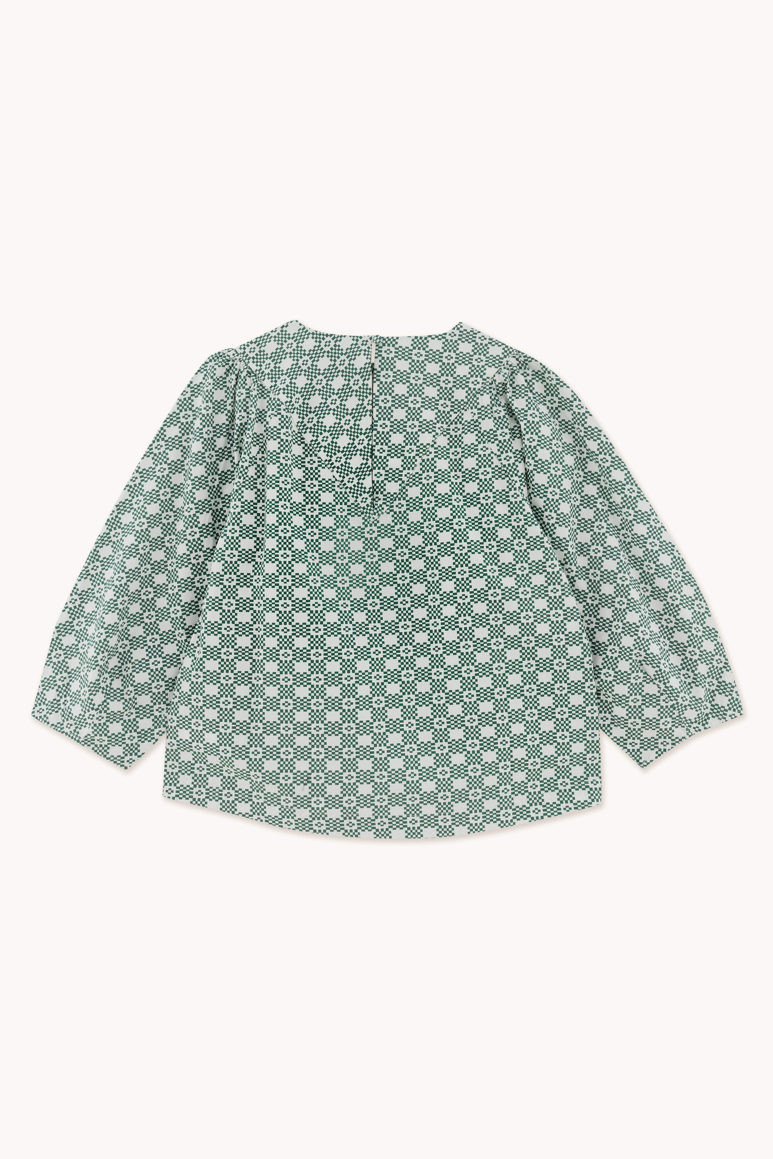 GEOMETRIC YOKE BLOUSE