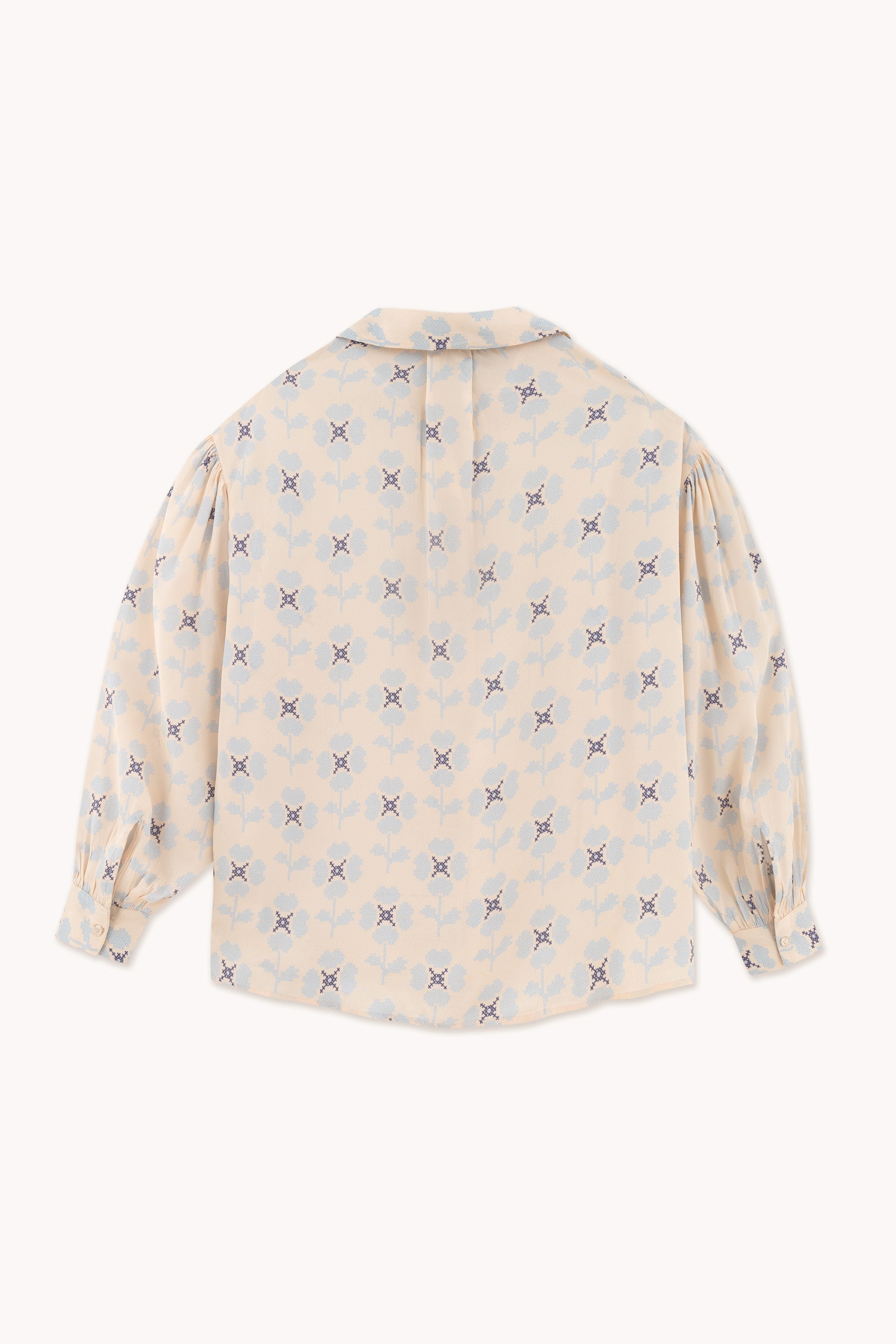 CROSS STITCH FLOWERS SHIRT