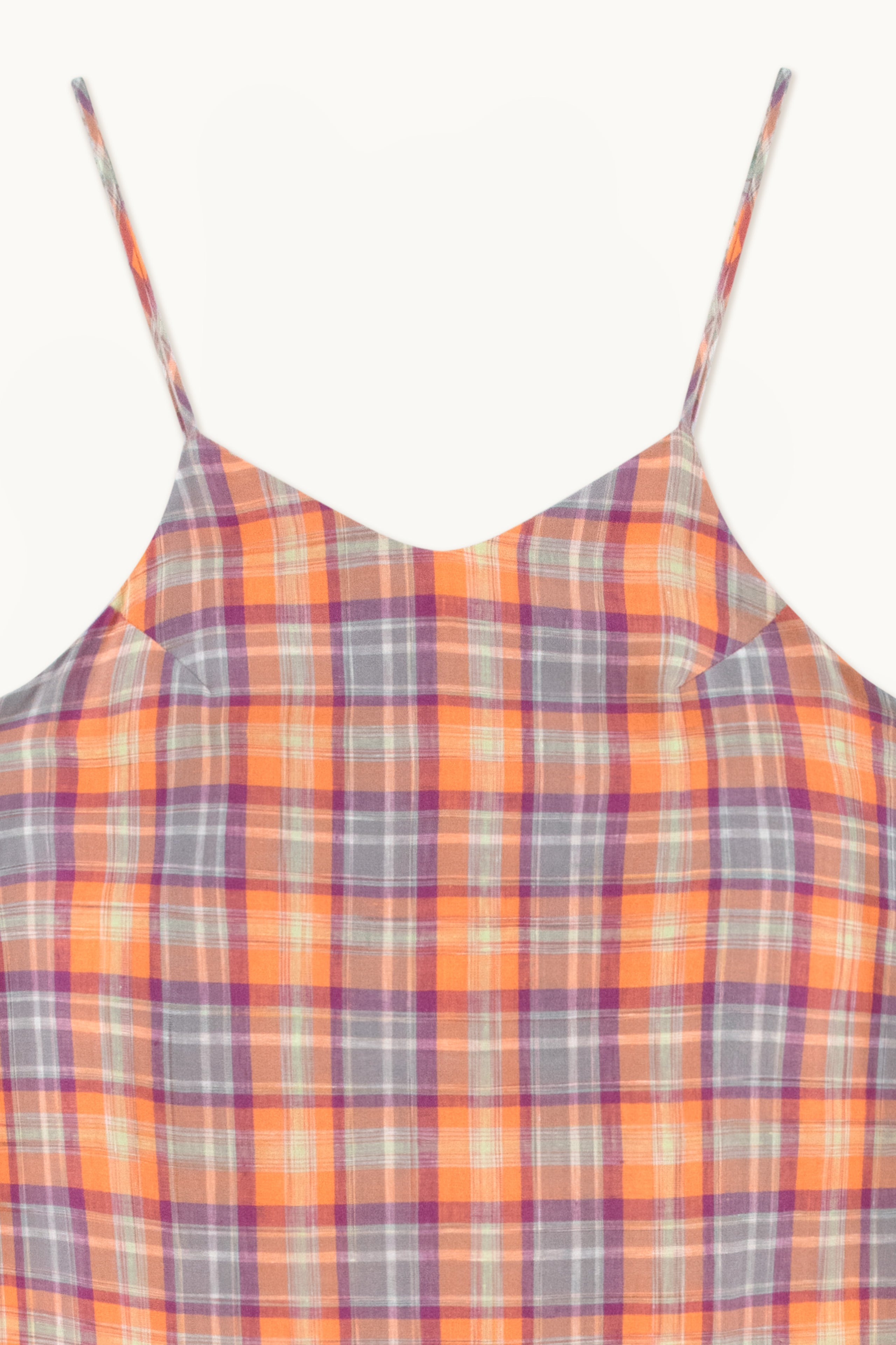 CHECK RUFFLE DRESS