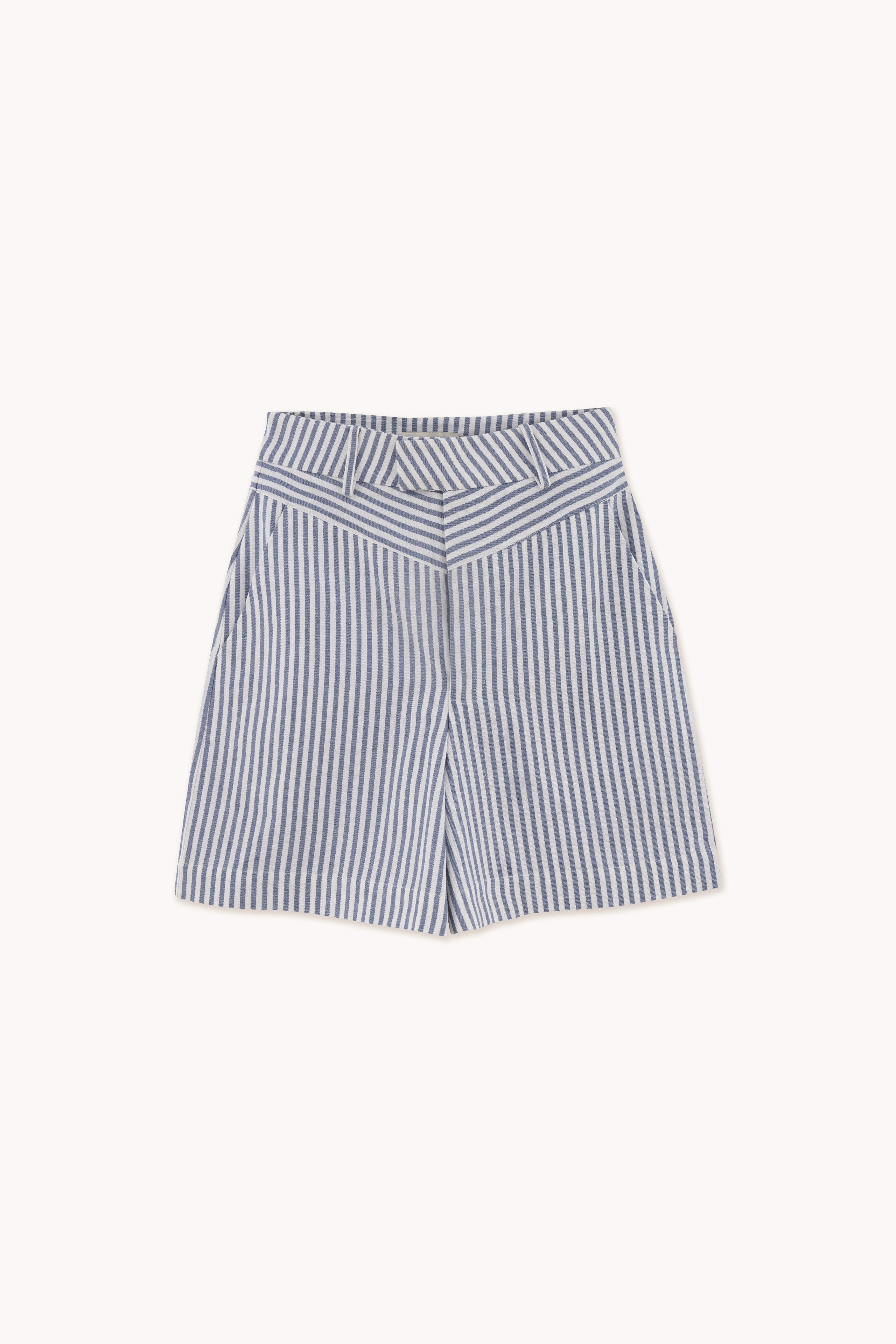 STRIPED BERMUDA SHORTS