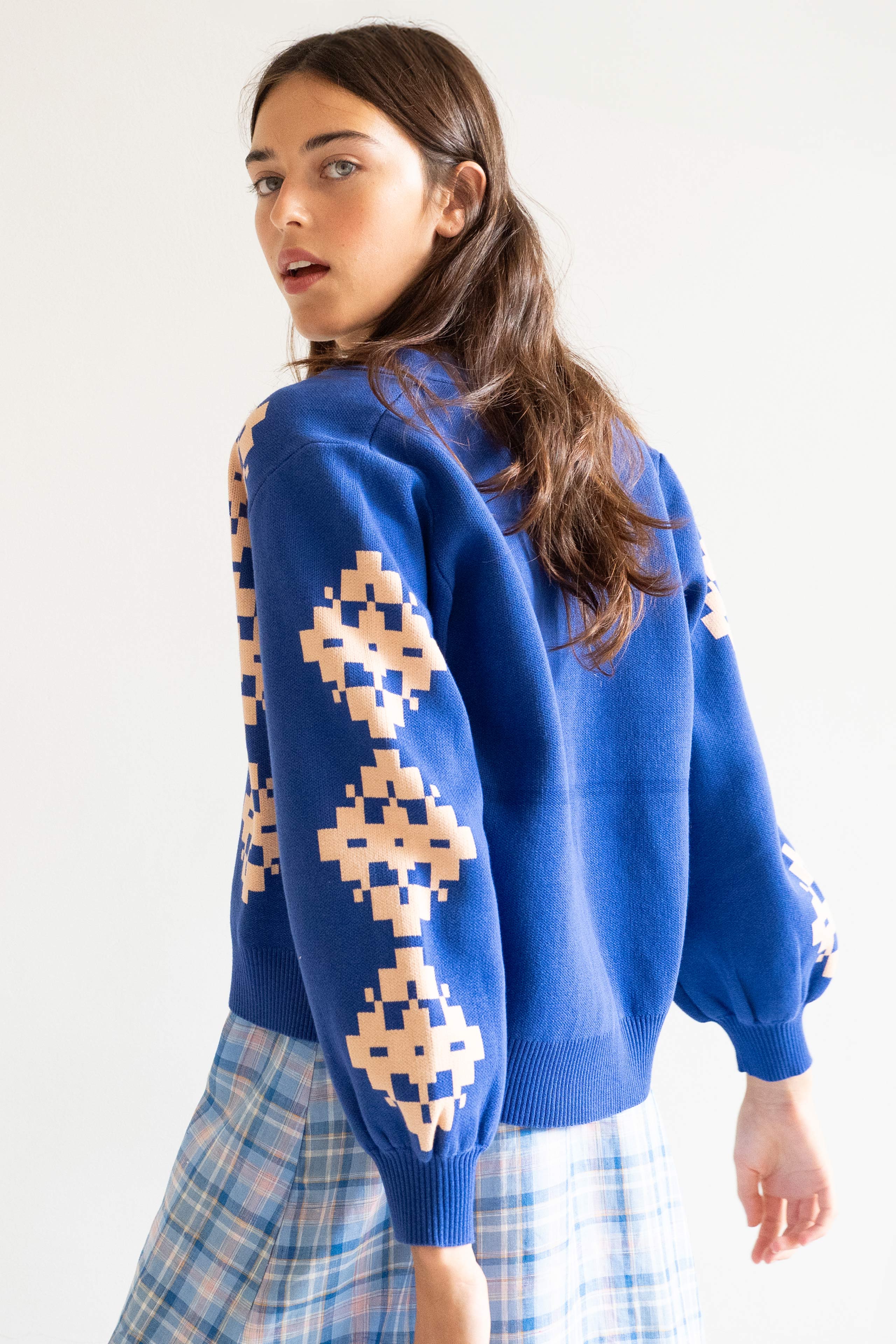 NORA JACQUARD CARDIGAN