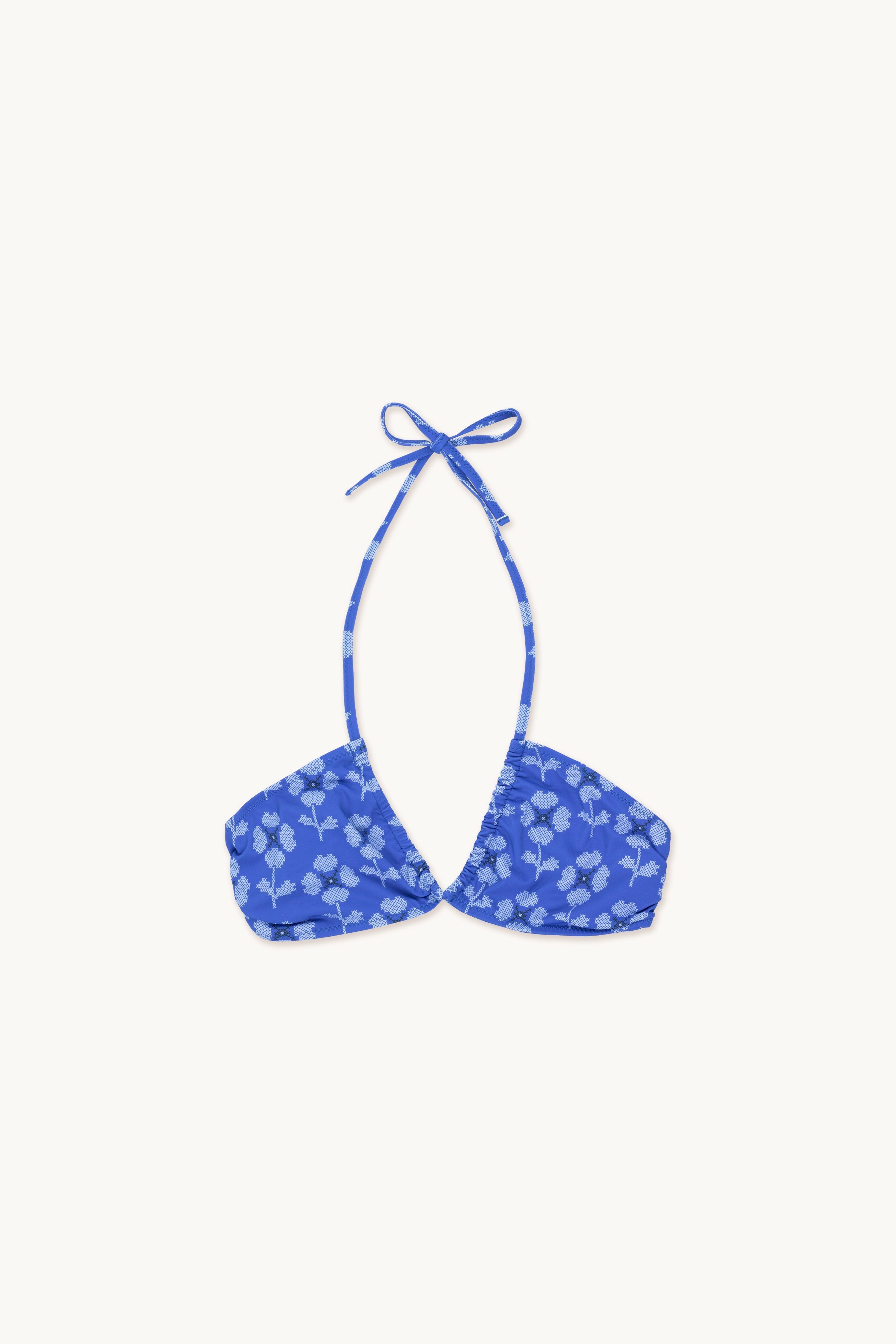 CROSS STITCH FLOWERS BIKINI TOP