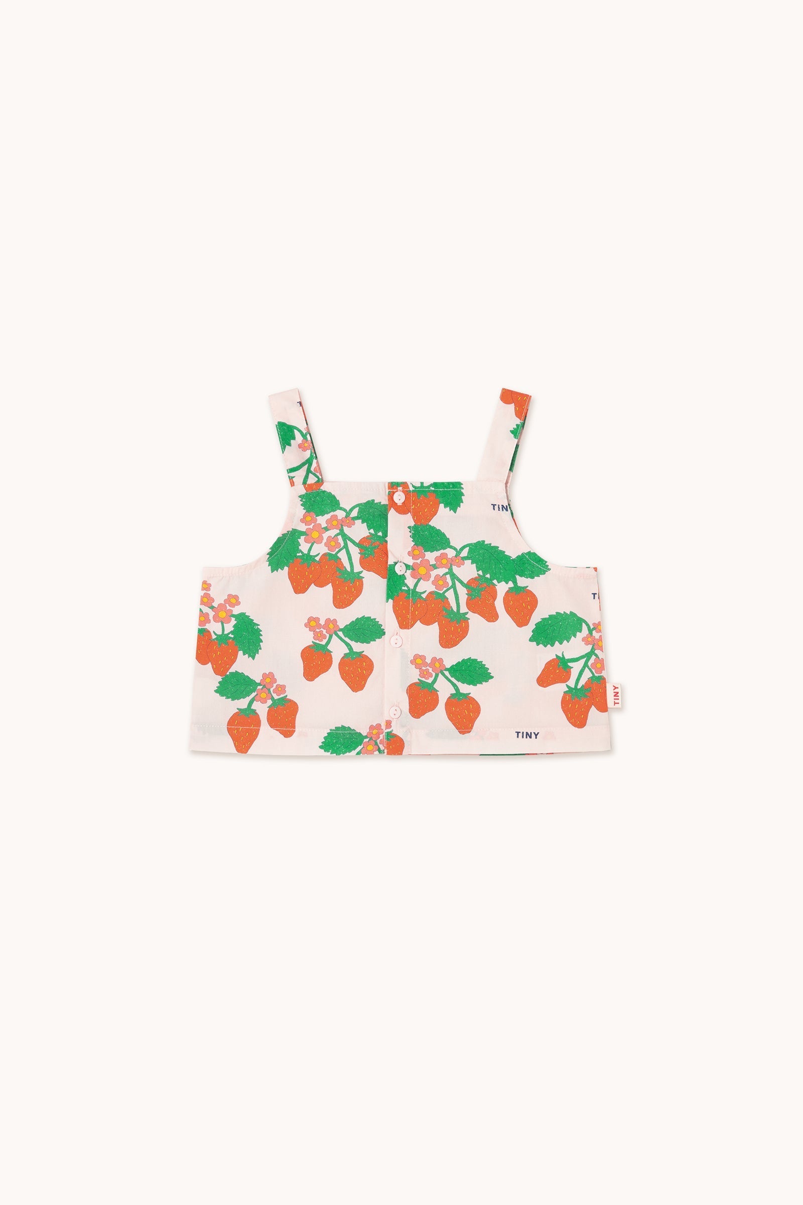 CROP TOP WOVEN STRAWBERRIES