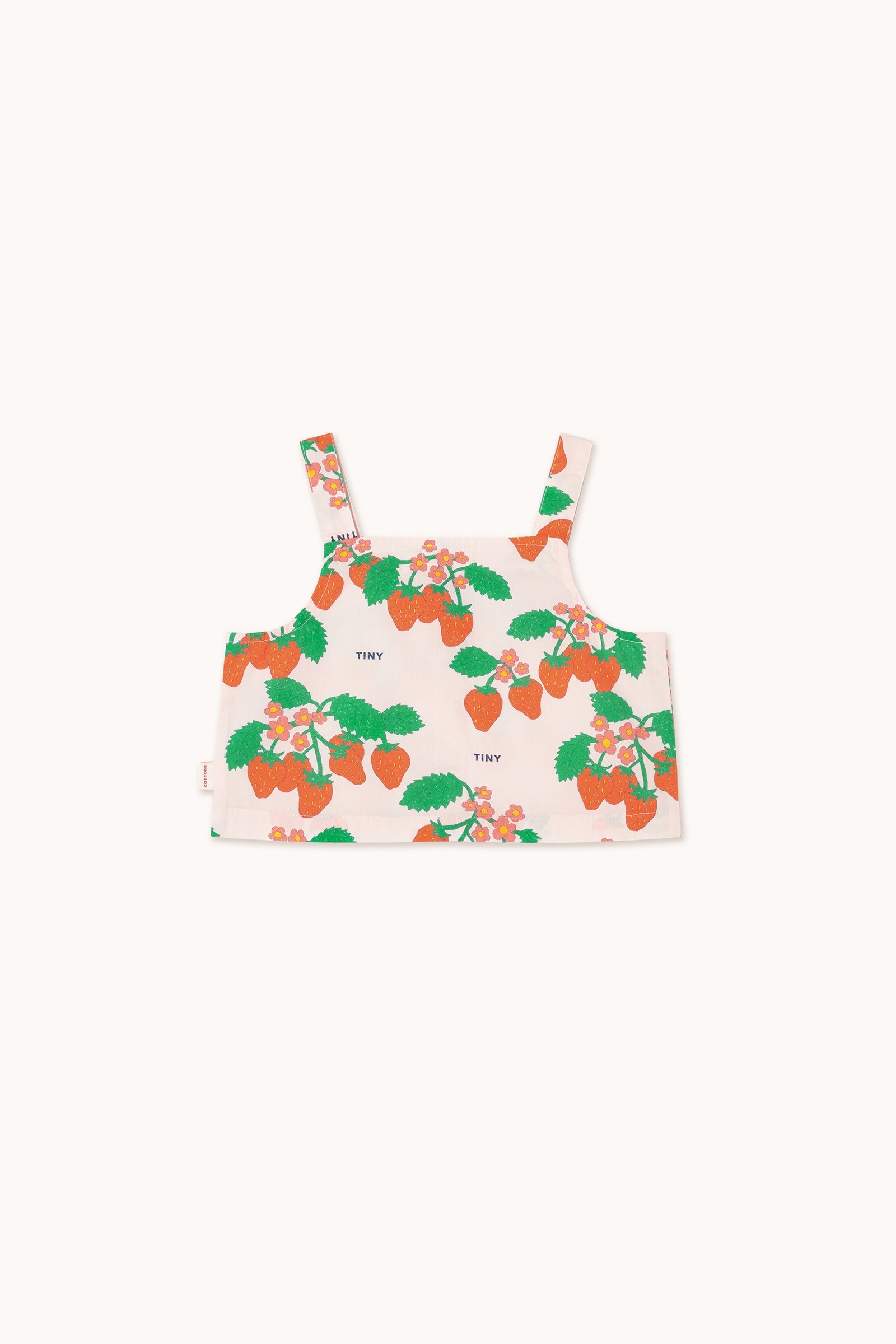 CROP TOP WOVEN STRAWBERRIES