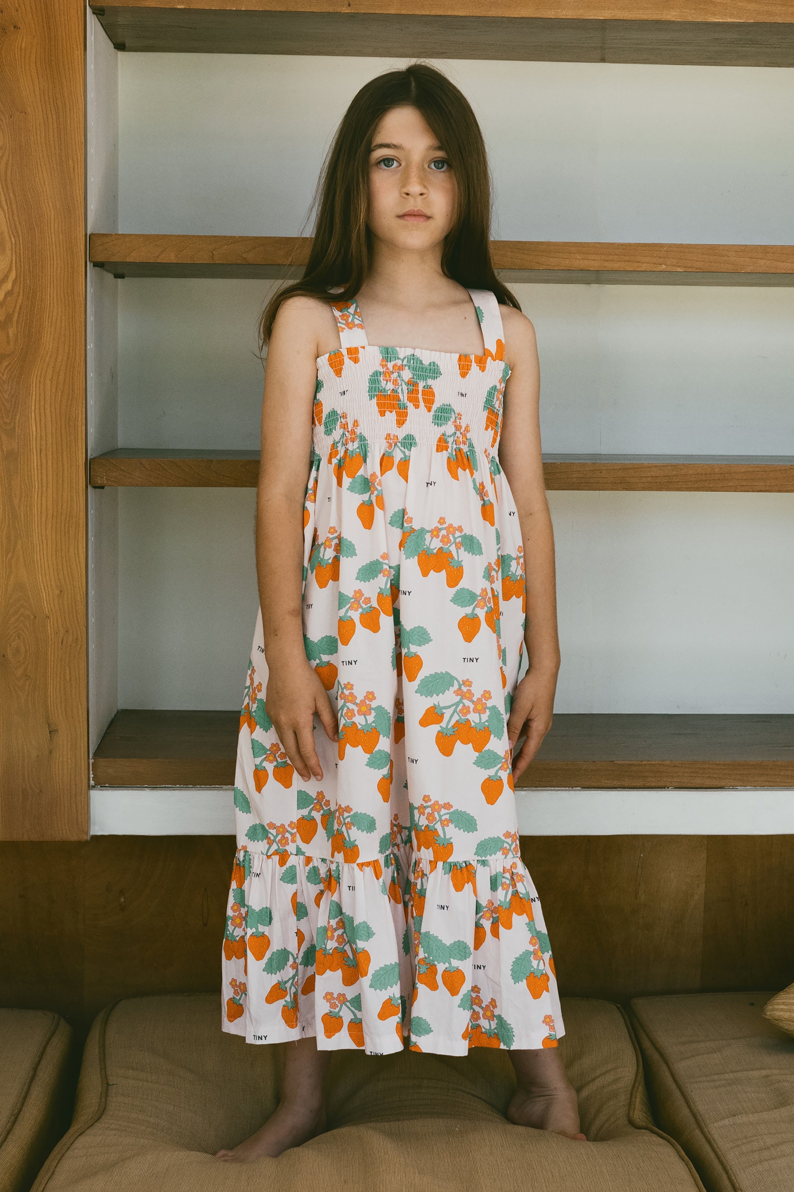 STRAWBERRIES WOVEN DRESS