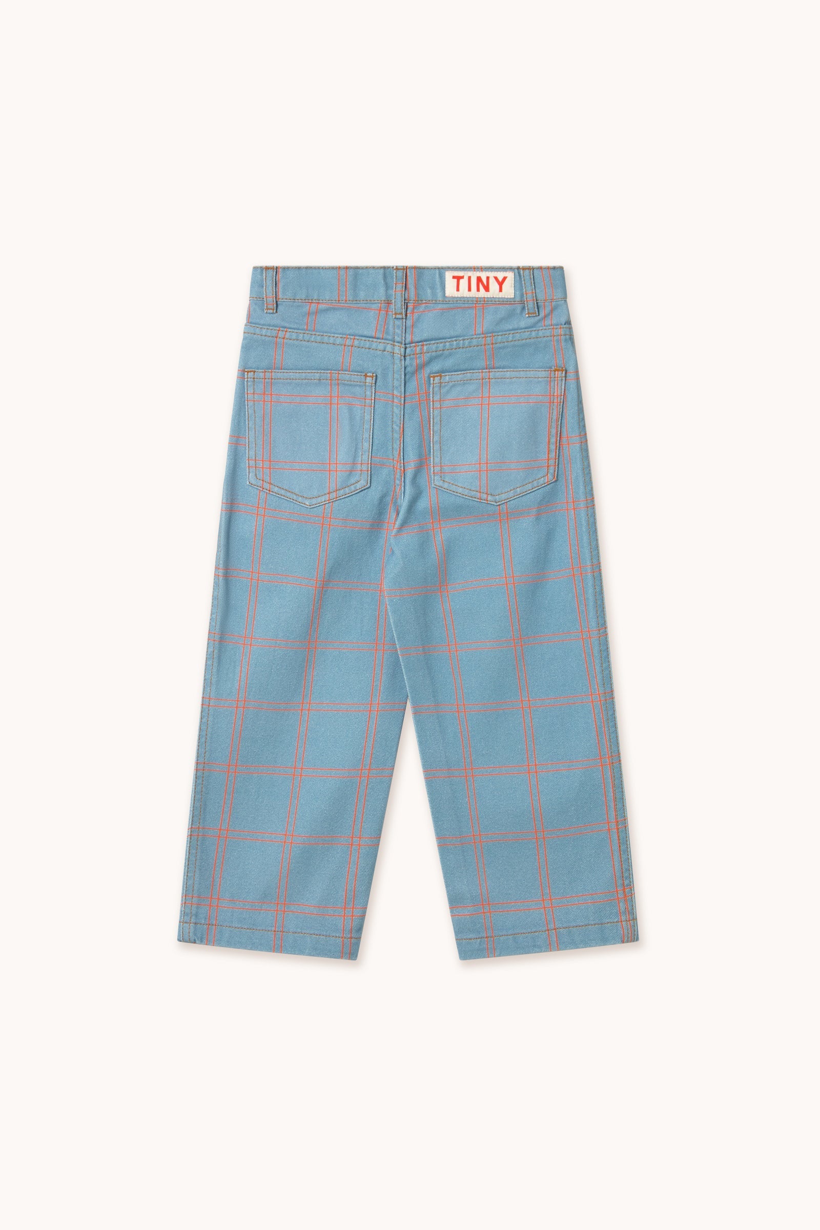 CHECK STRAIGHT JEANS
