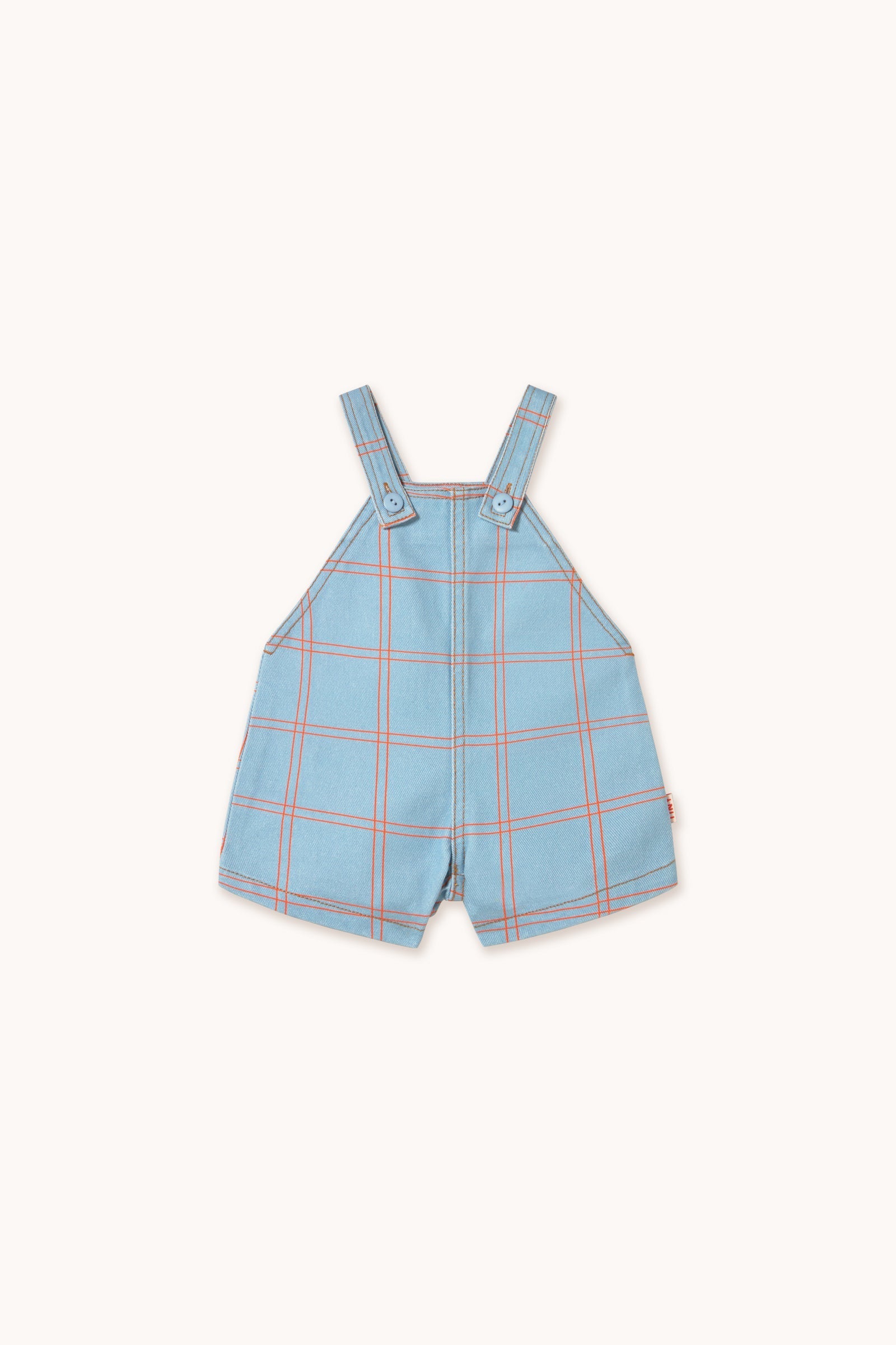 CHECK SHORT DUNGAREE