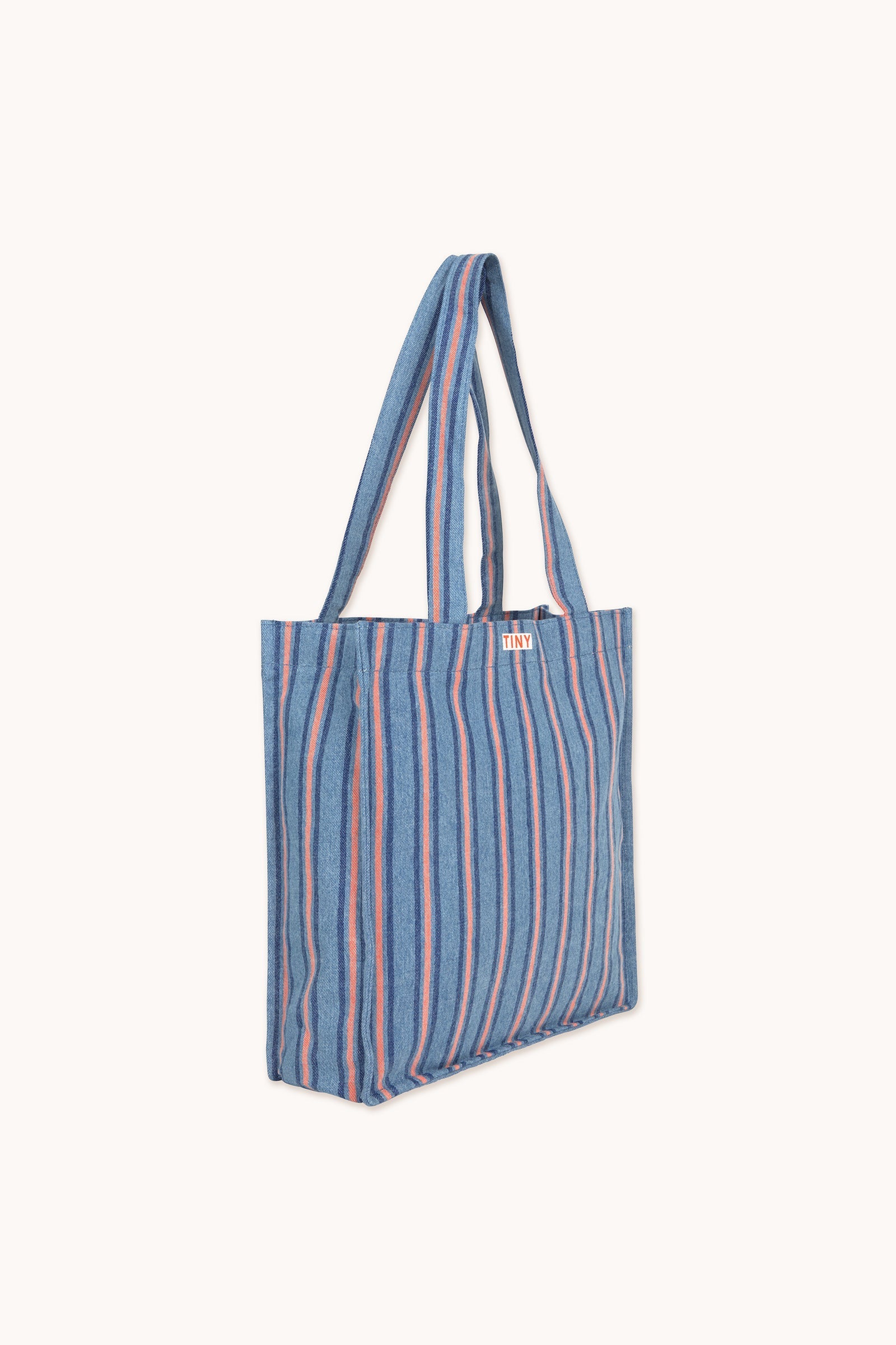 STRIPES DENIM TOTE BAG