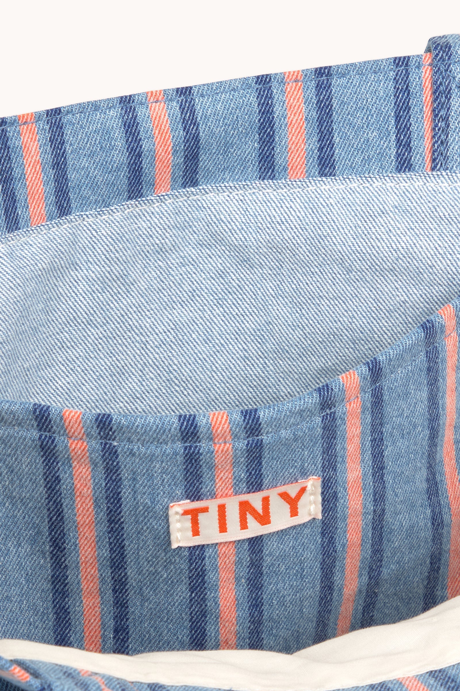 STRIPES DENIM TOTE BAG