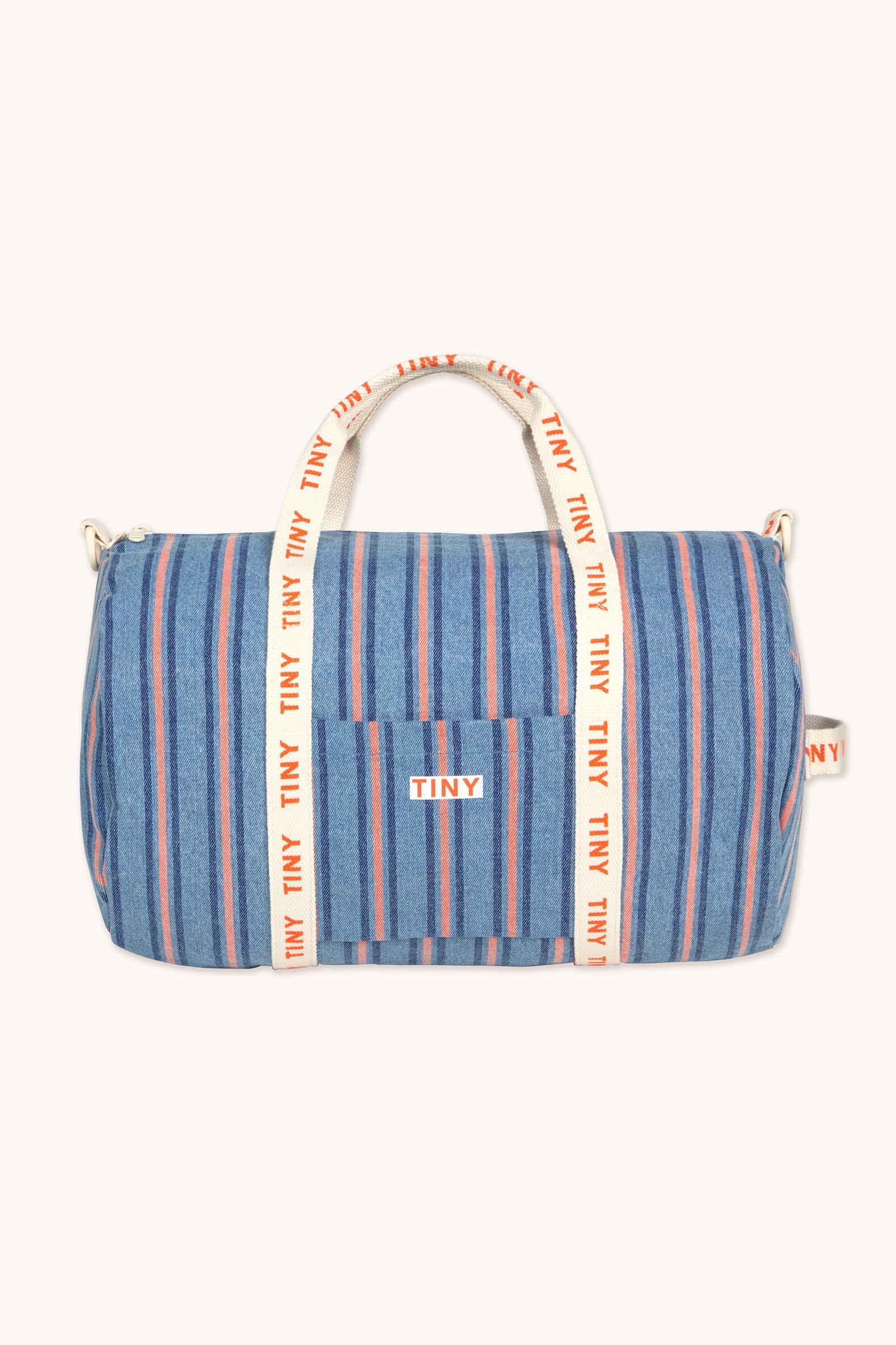 STRIPES DENIM DUFFLE BAG