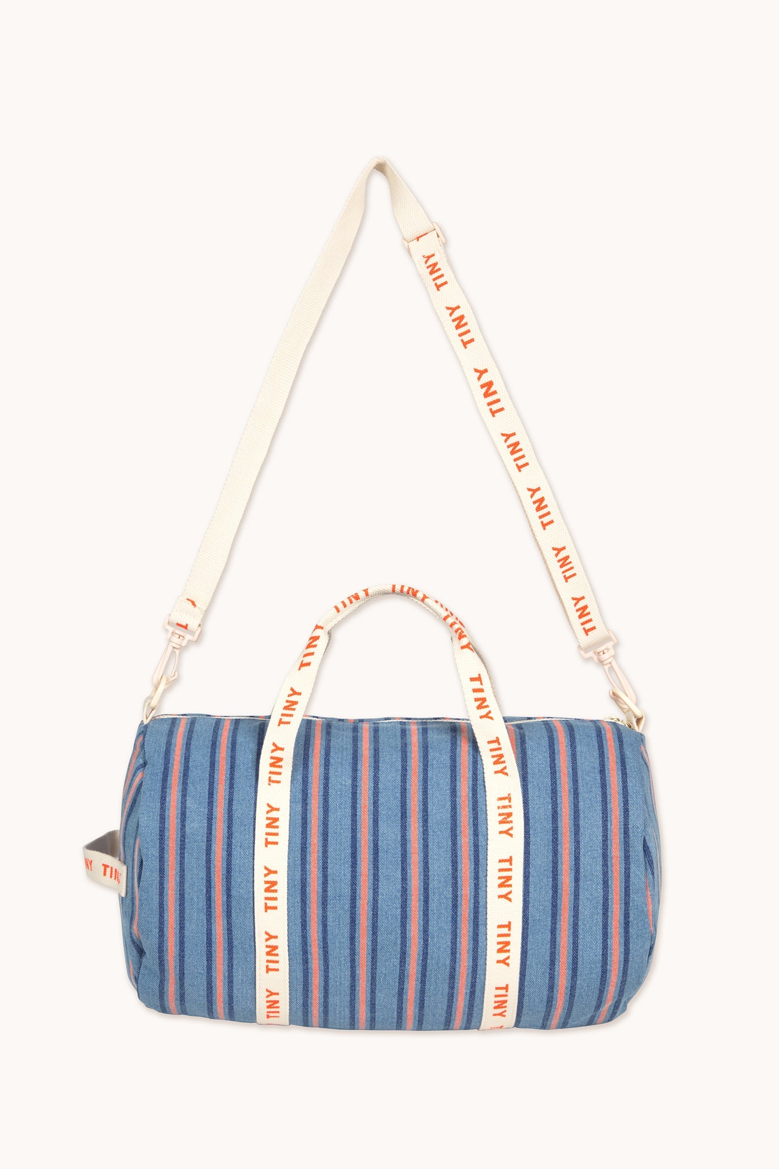STRIPES DENIM DUFFLE BAG
