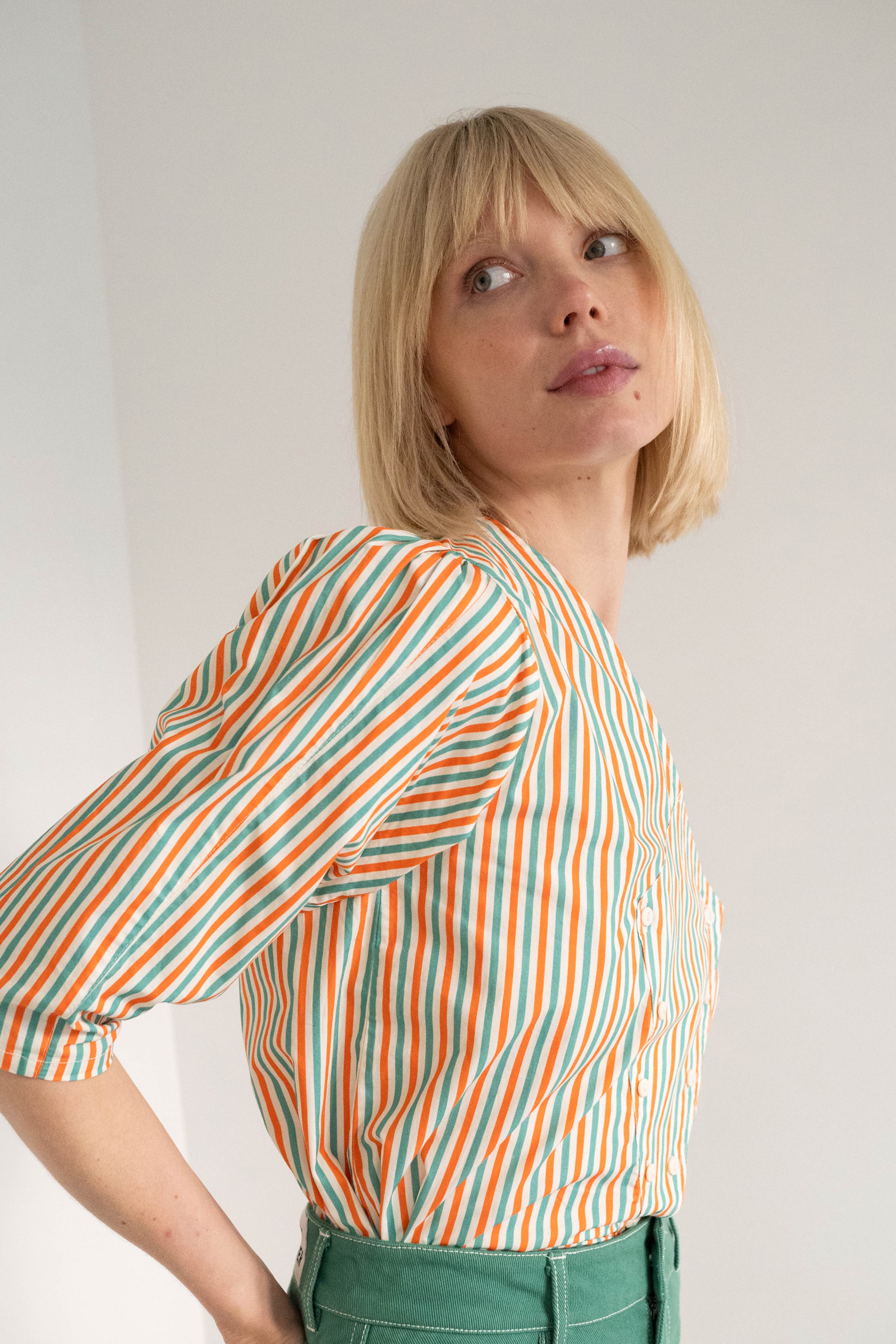 BLUSA CUELLO P RAYAS