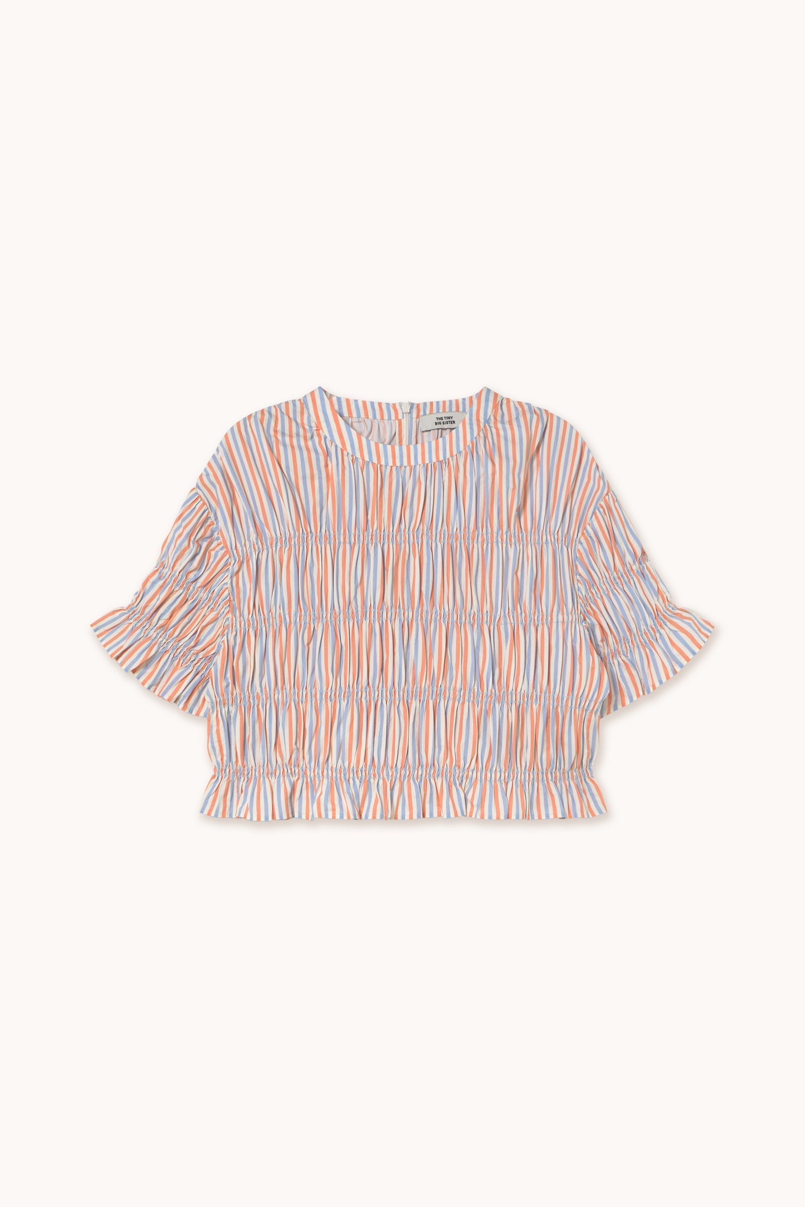 STRIPED SMOCKED TOP