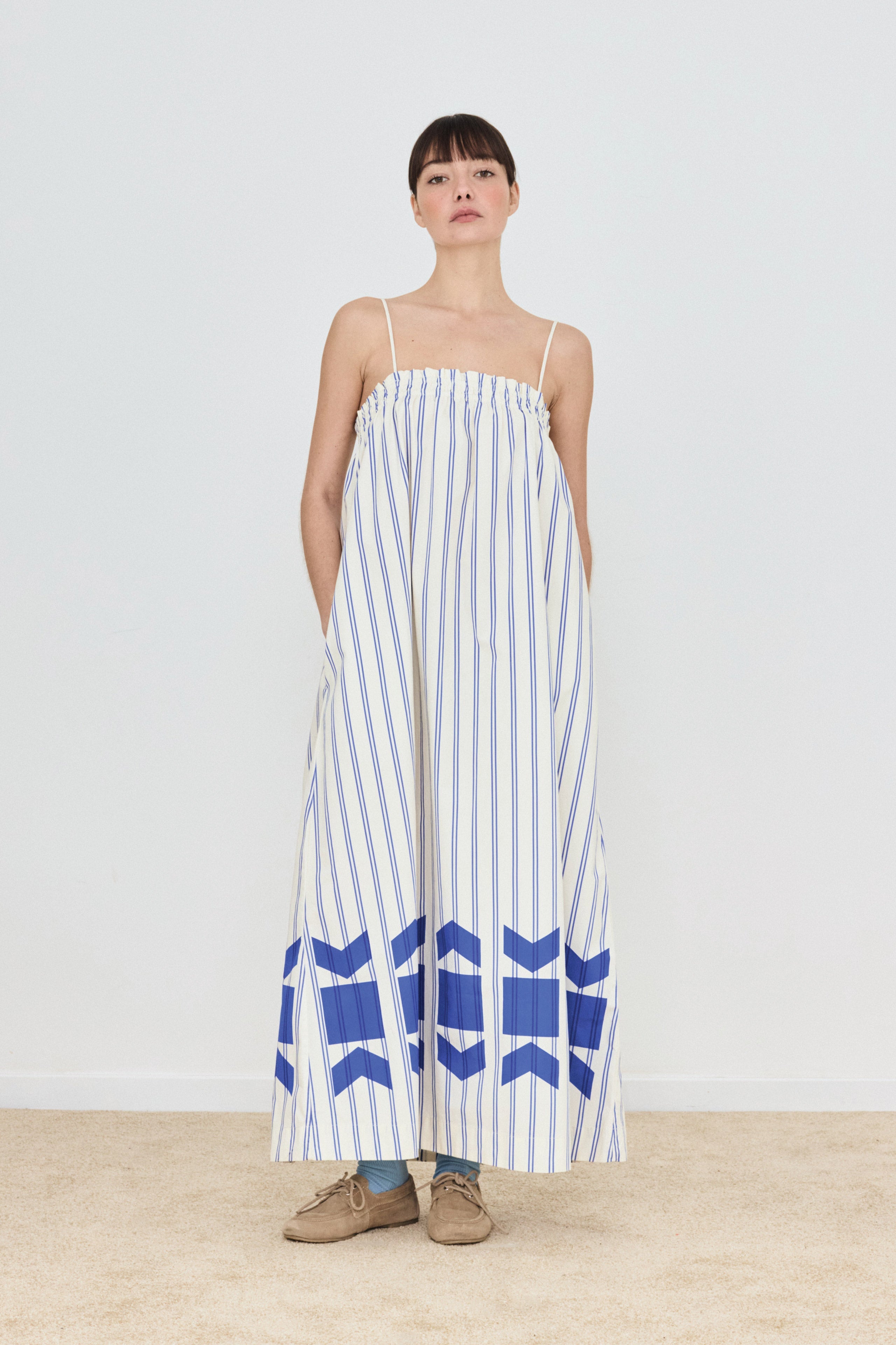 STRIPED MAXI DRESS