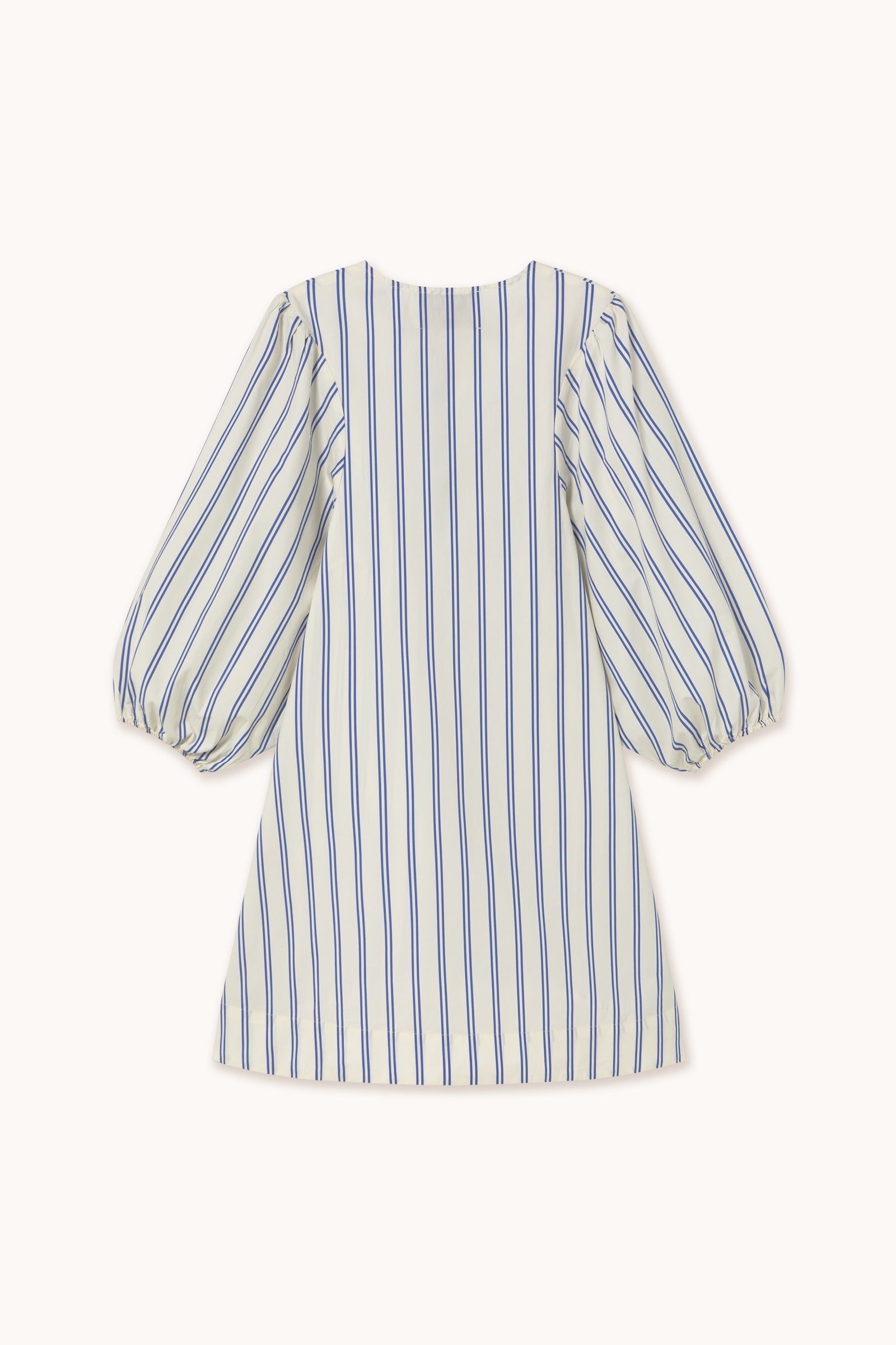 STRIPED PUFF SLEEVES DRESS