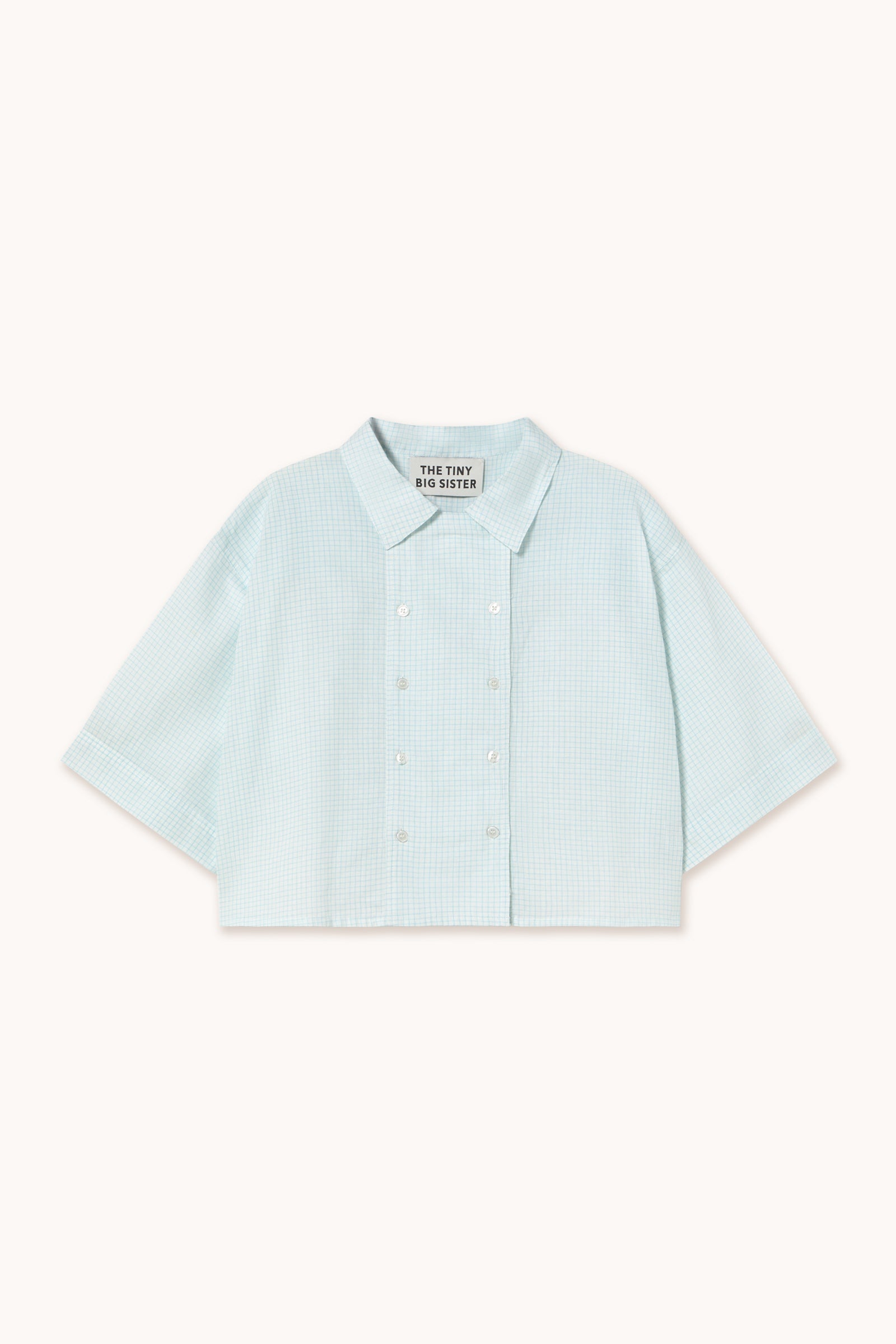 CUADRÍCULA BOTONES SHORT BLUSA MANGAS