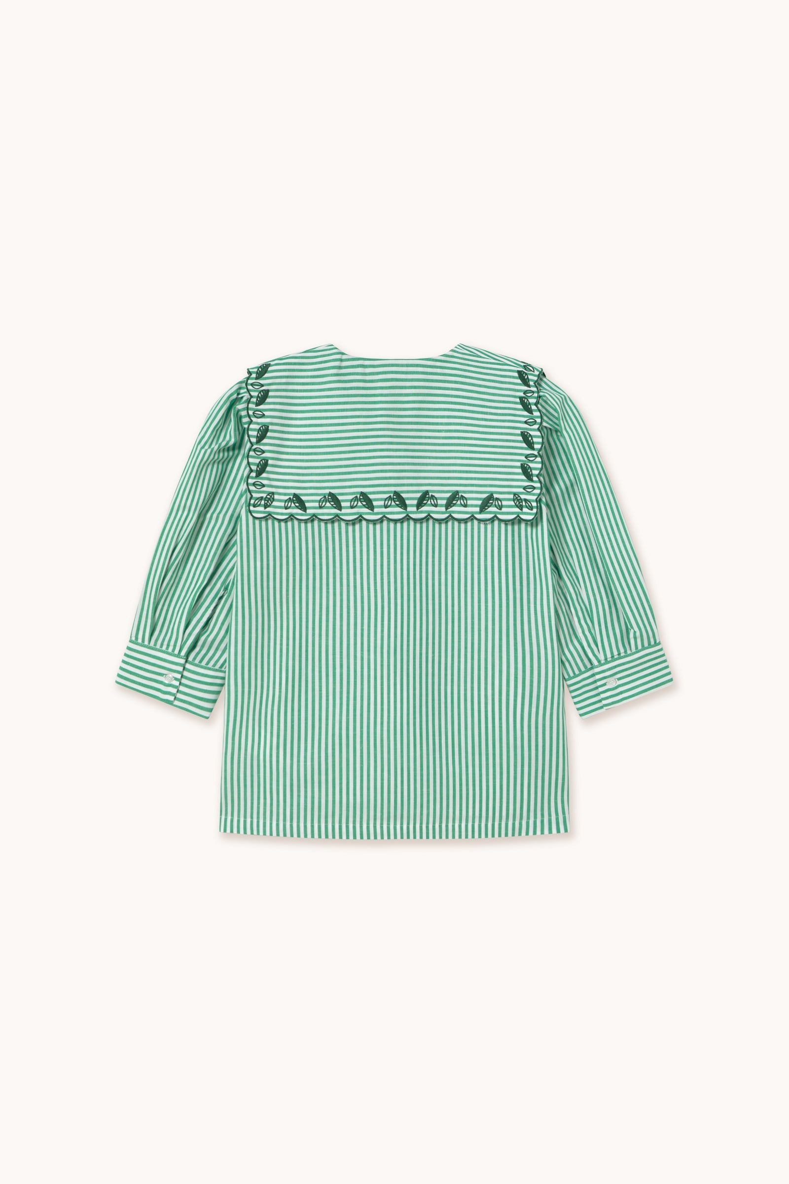 STRIPED EMBROIDERED BLOUSE