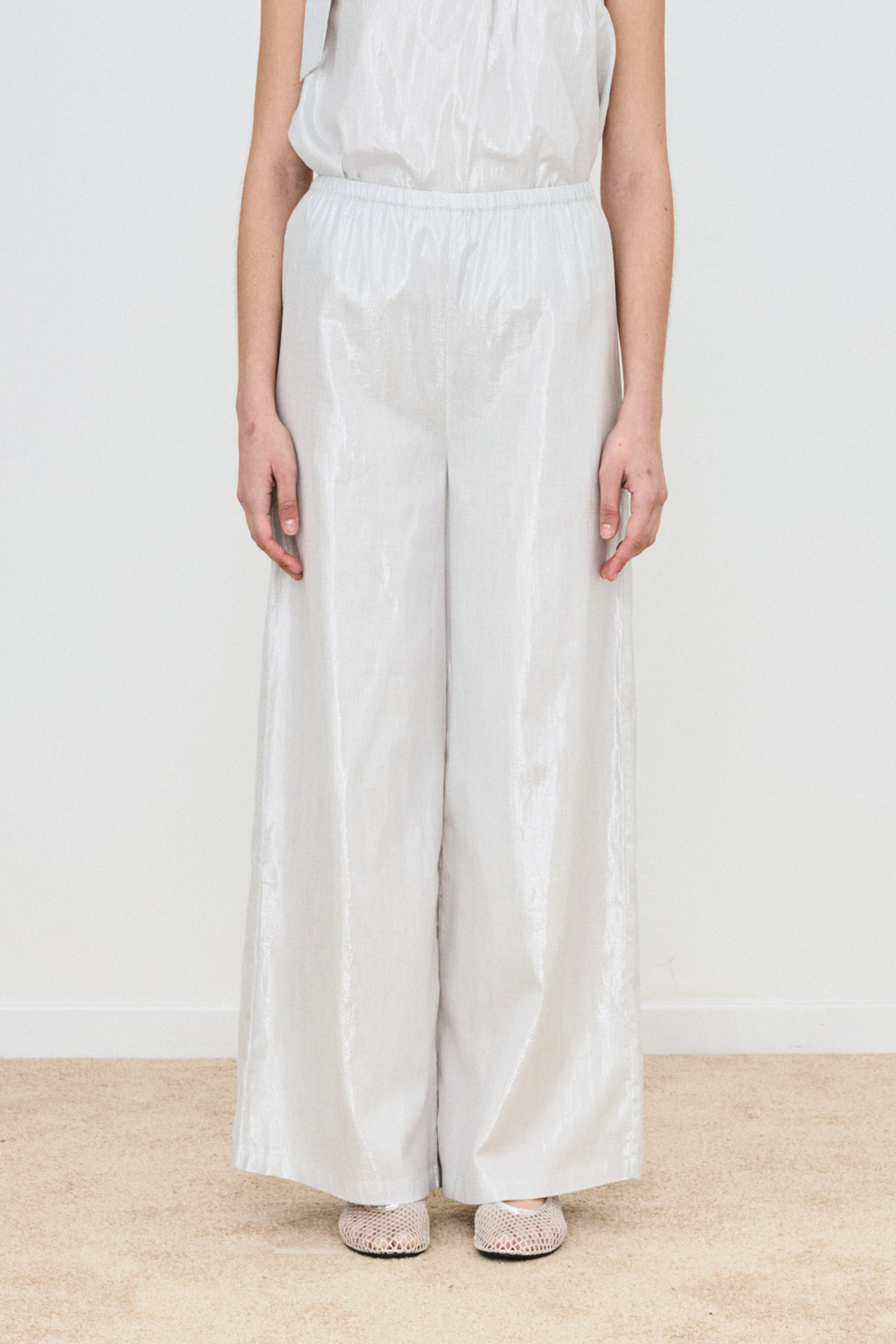 LUREX ELASTICATED TROUSERS