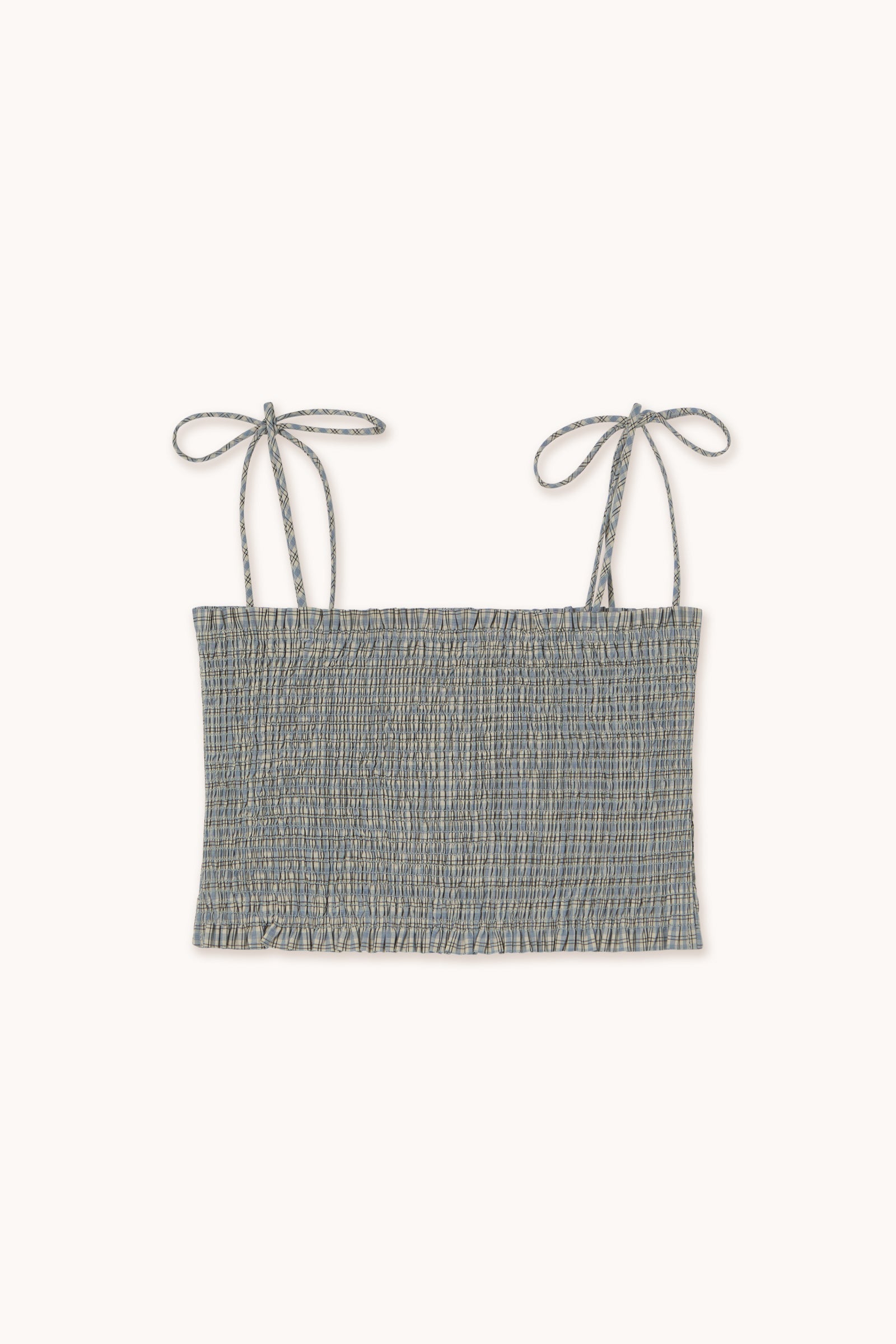 SMALL CHECK CROPPED TOP