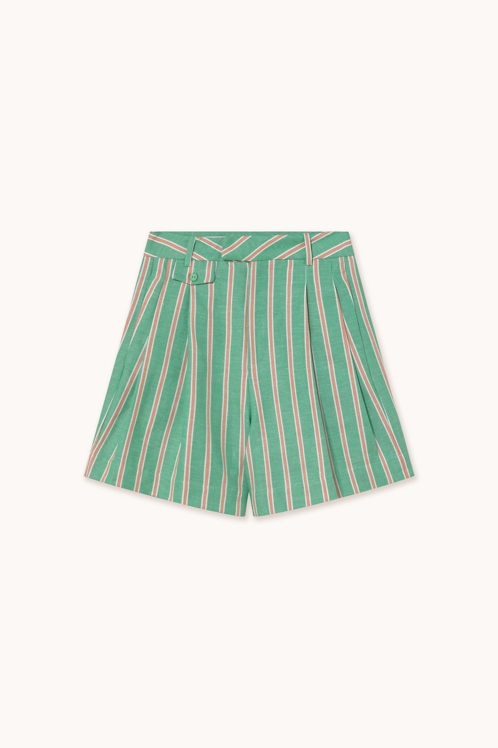 SHORT PLISADO A RAYAS
