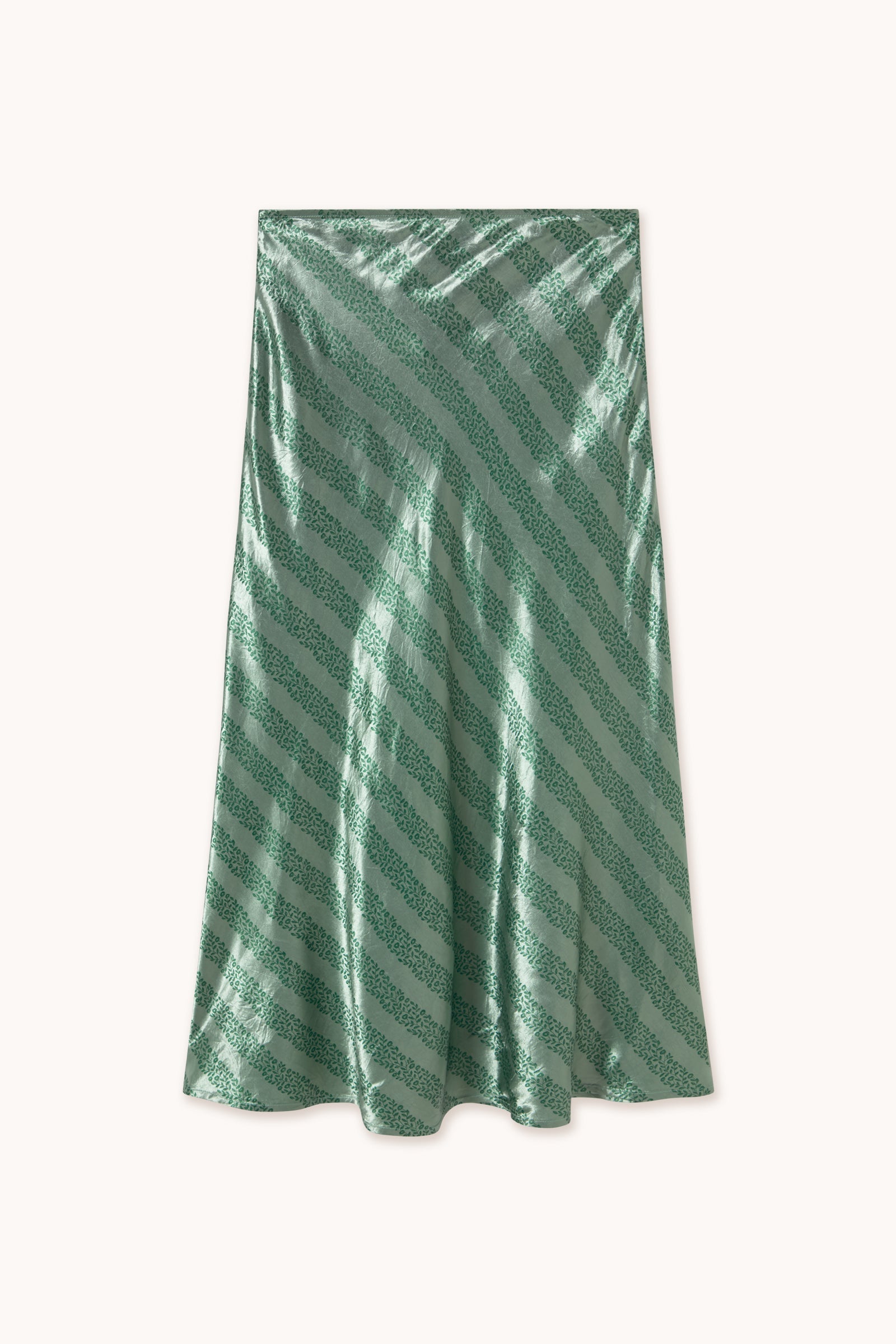 FLOWERS BIAS CUT SKIRT