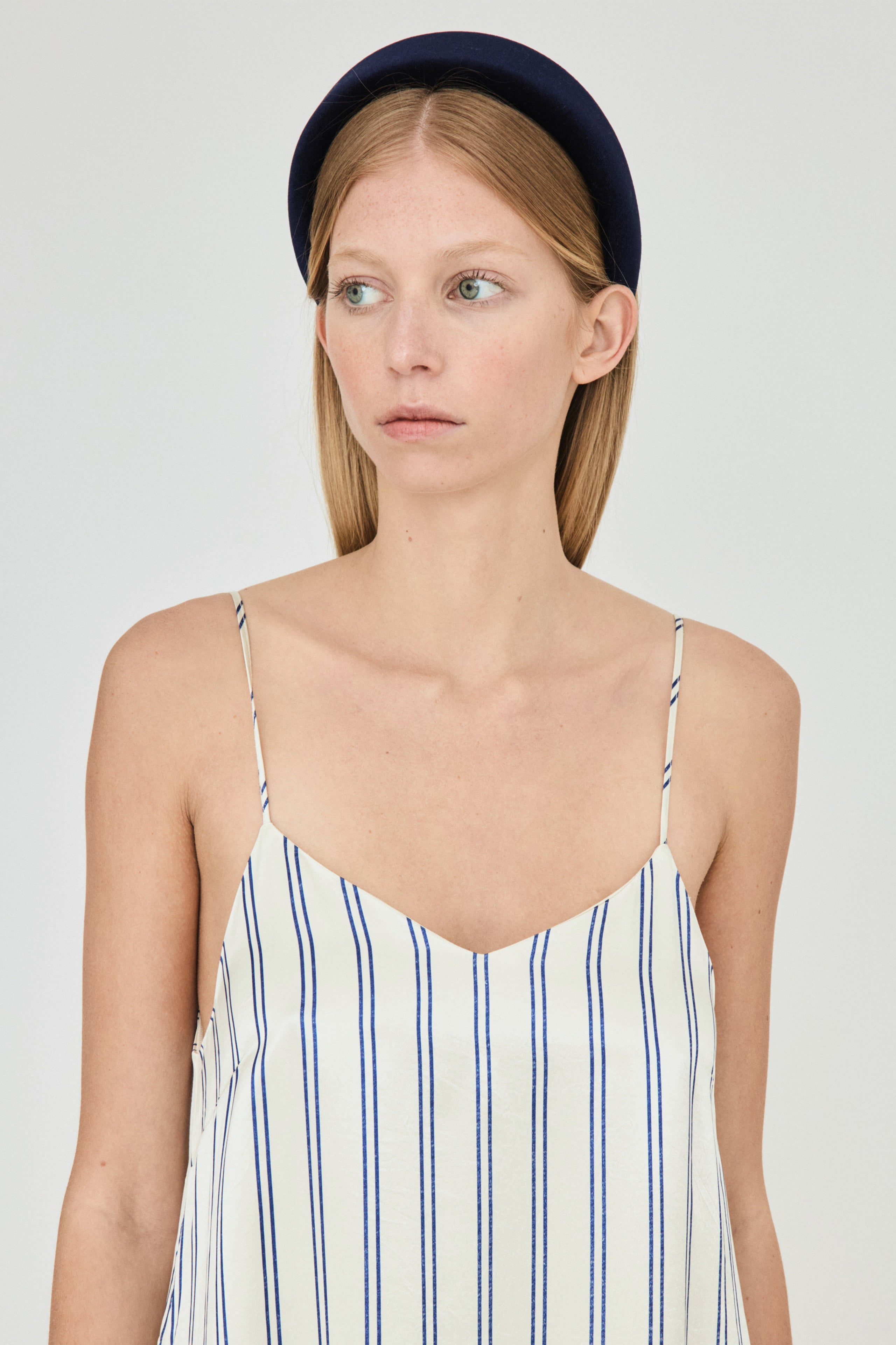 STRIPES RUFFLE DRESS