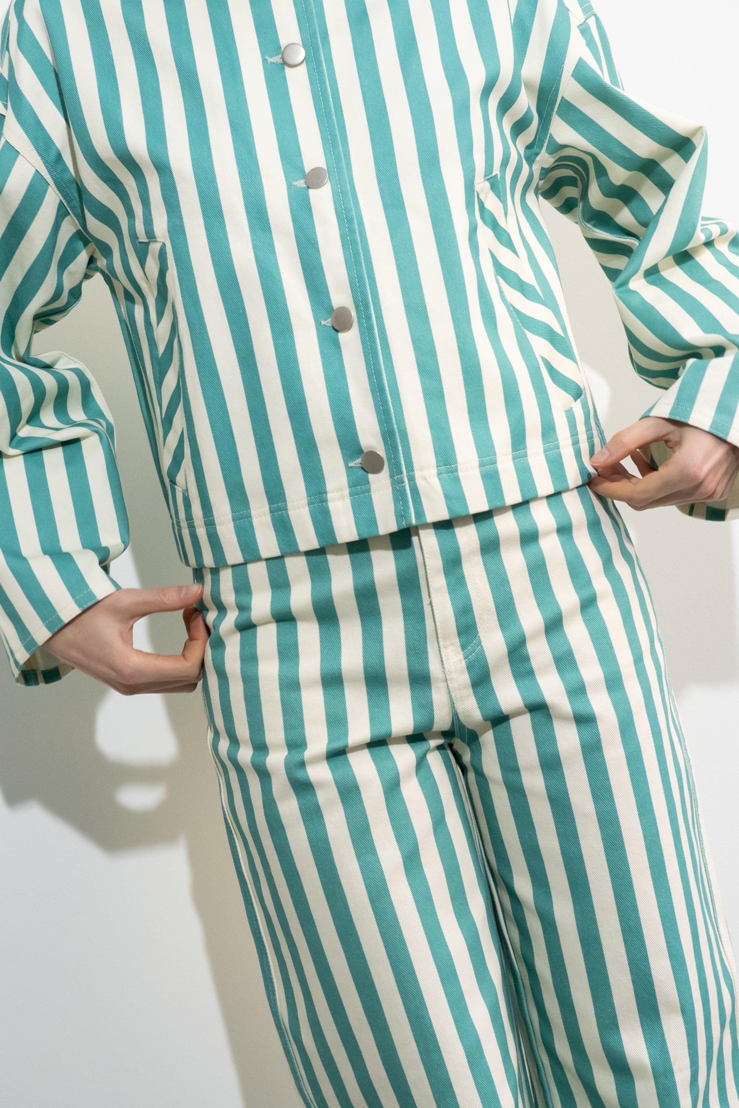 STRIPED BERTA LONG DENIM