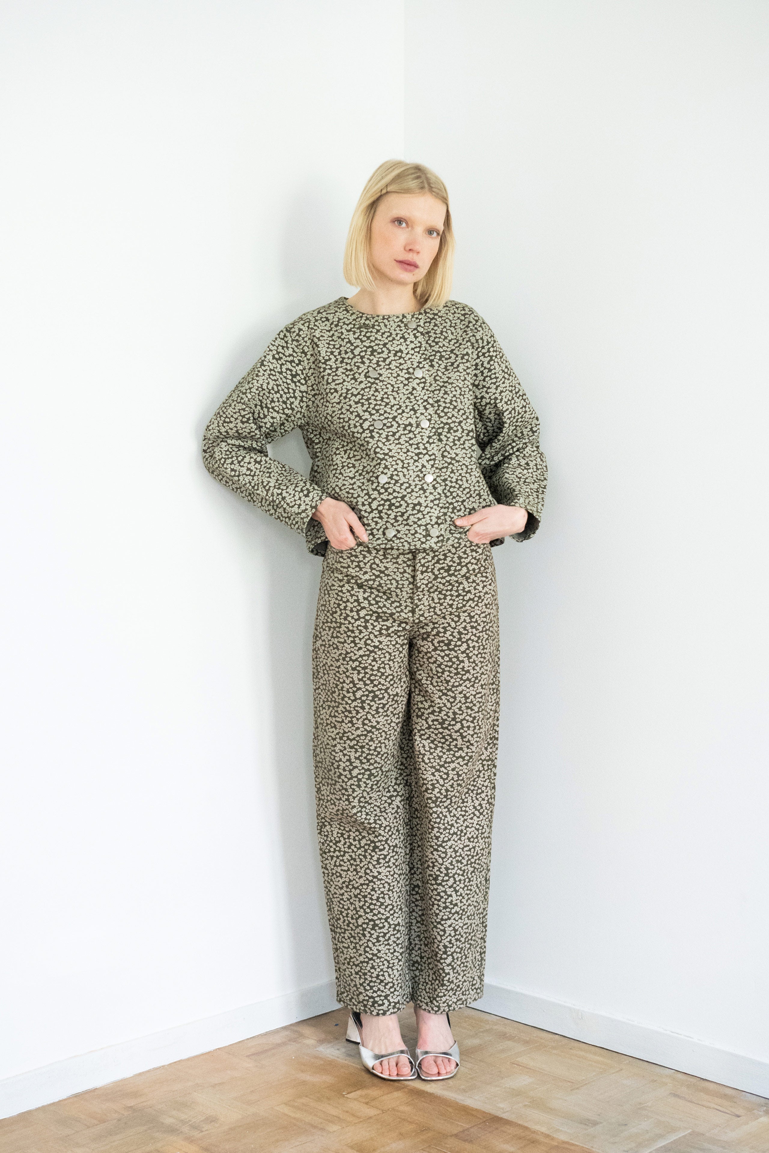 DENIM BERTA LANG FLOWERS