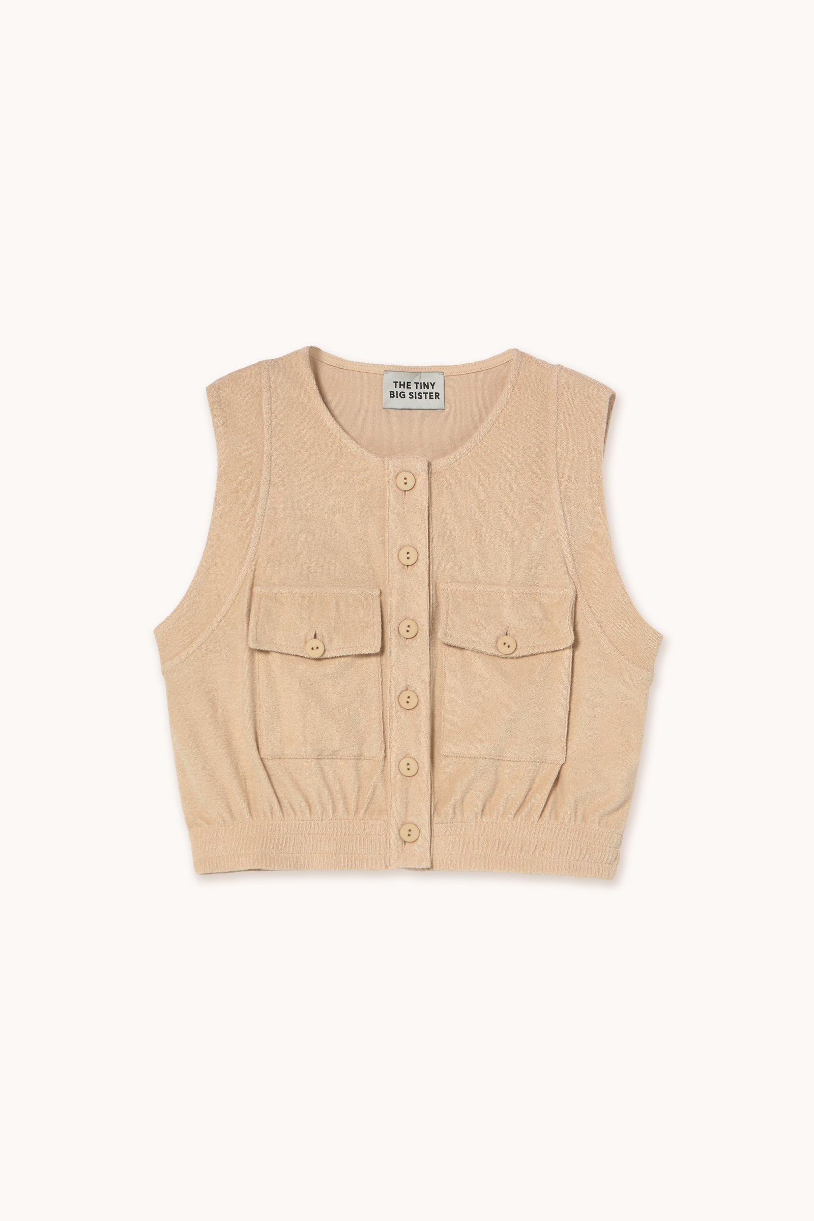 TOP CON BOLSILLOS DE TOALLA